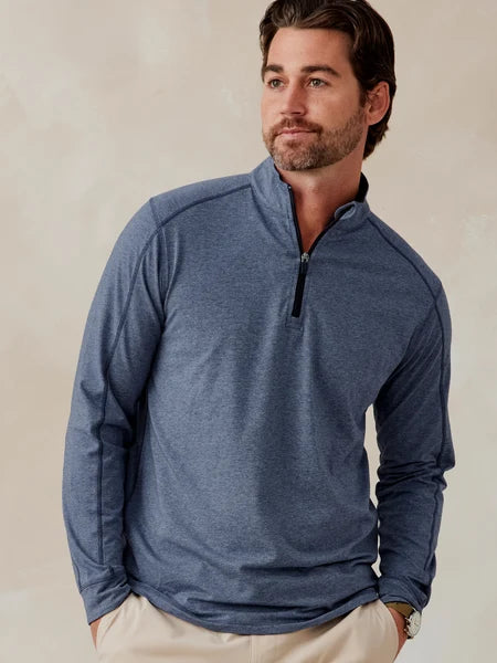 Tasc Carrollton Lightweight Quarter Zip in Admiral Jasper