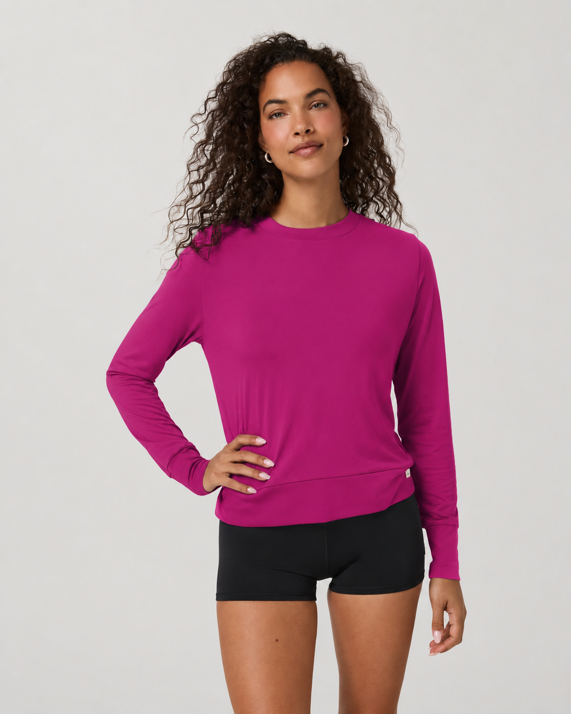 vuori Women's Daydream Crew in Dragonfruit Heather