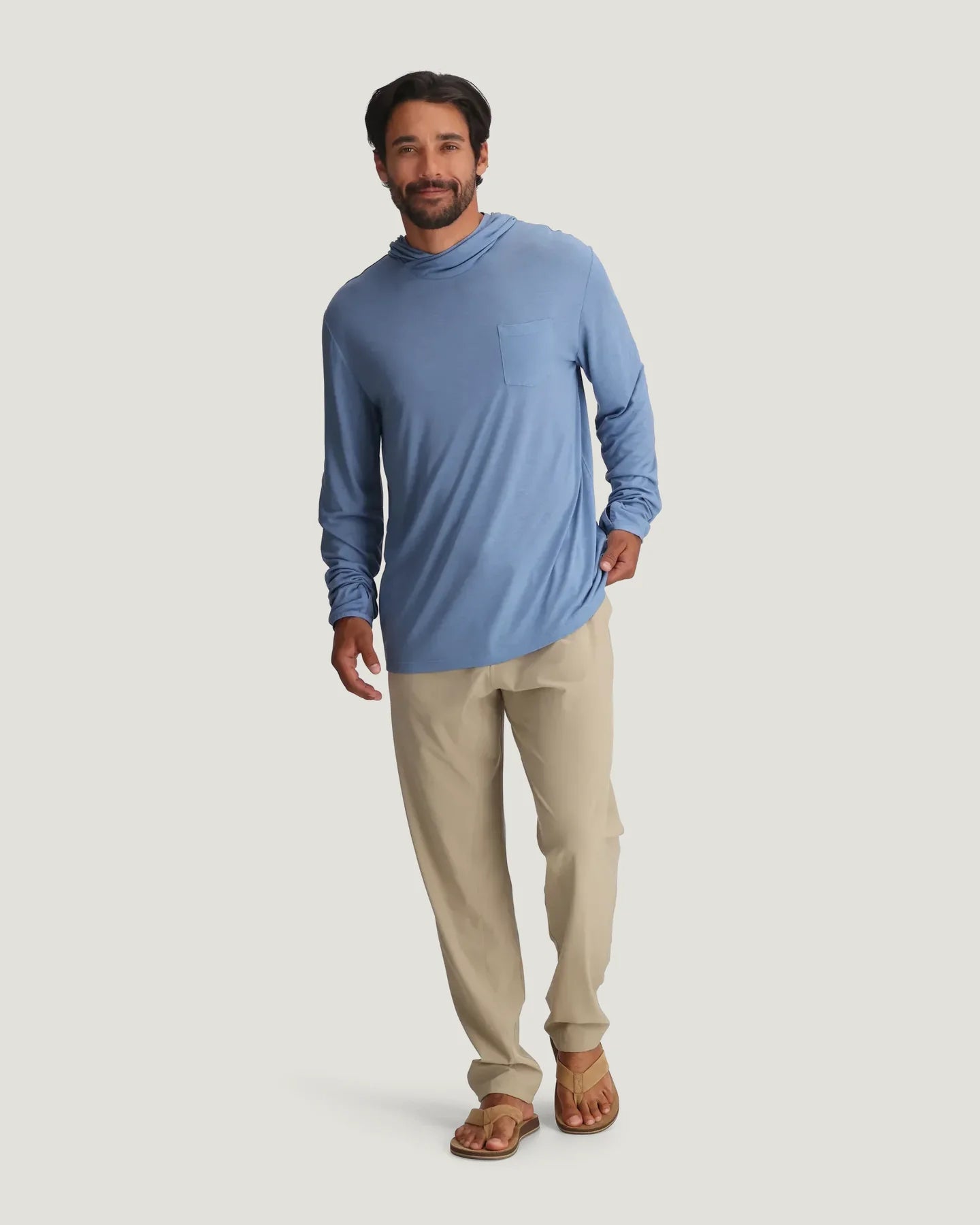 Free Fly Men's Bamboo Lightweight Hoodie in Last Light