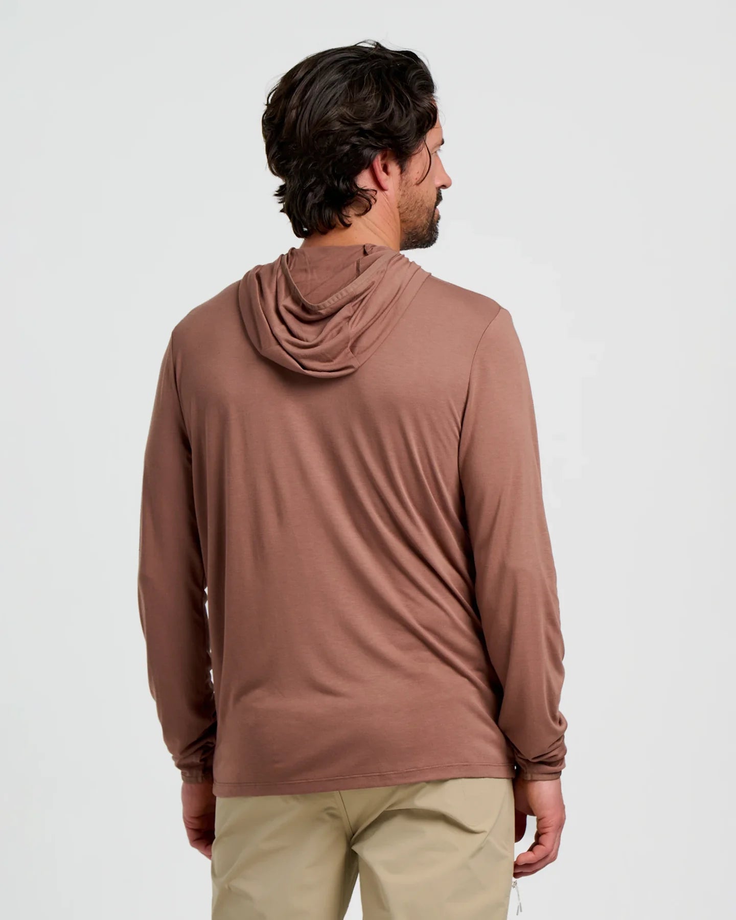 Free Fly Men's Bamboo Lightweight Hoodie in Nutmeg