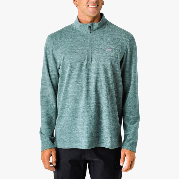 Aftco Coastal Layer 1/4 Zip in Dark Sea Heather