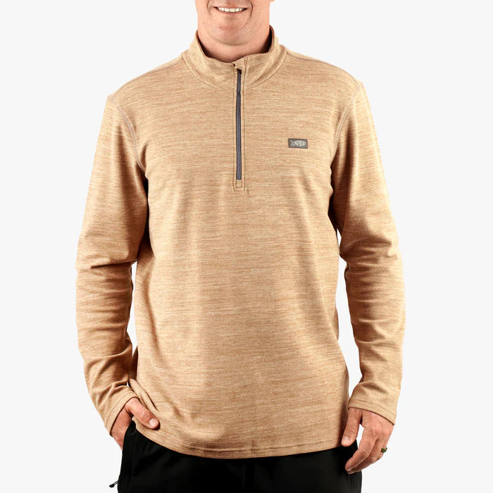 Aftco Coastal Layer 1/4 Zip in Rubber Heather