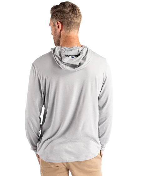 Cutter & Buck Men's Tennessee Volunteers Double Peached Hooded Pullover in Concrete