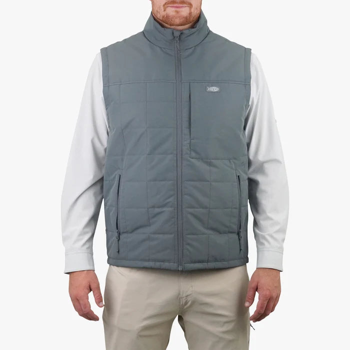 Aftco Crosswind Puff Vest in Charcoal