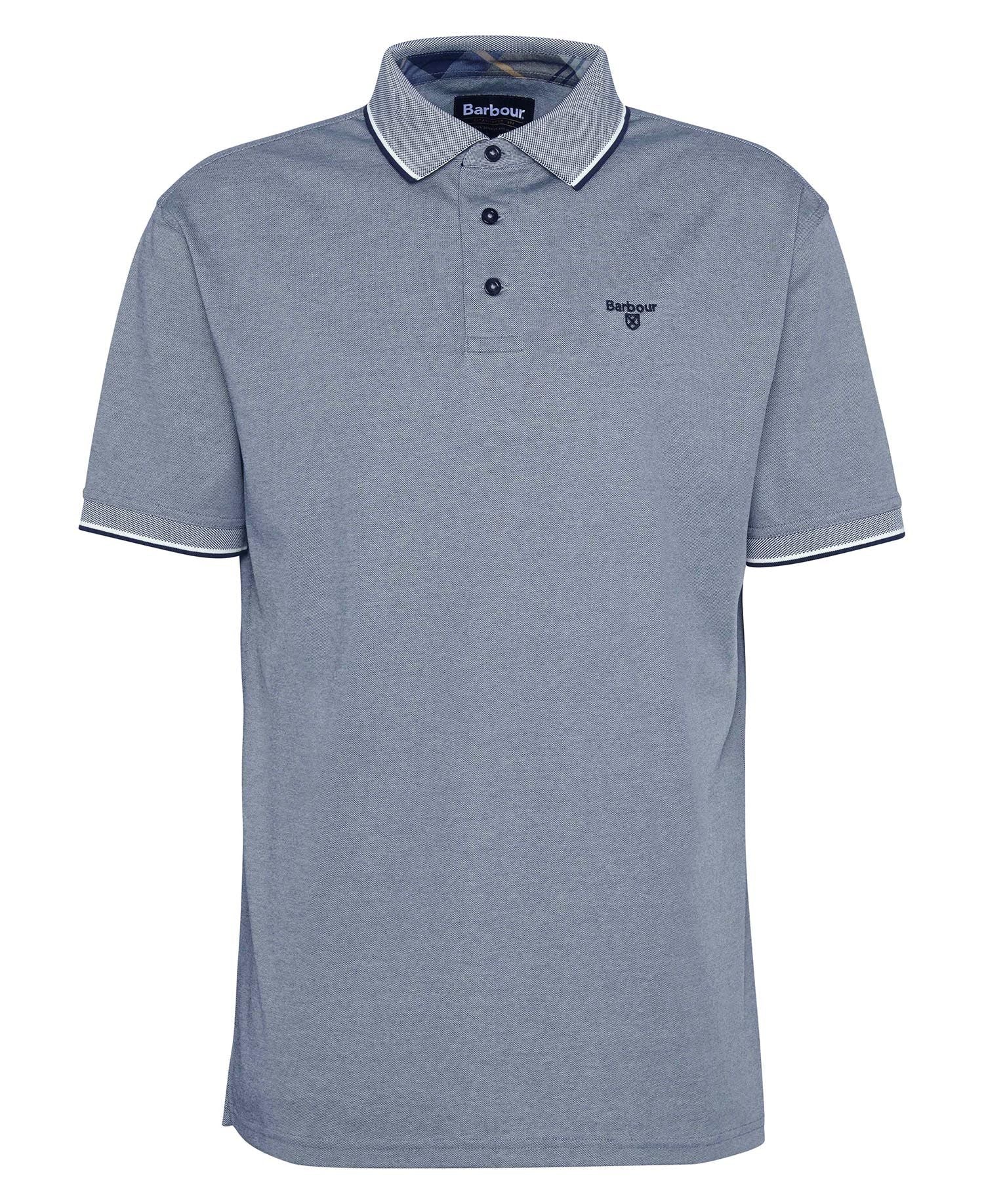 Barbour Heydon Short-Sleeved Polo Shirt in Classic Navy