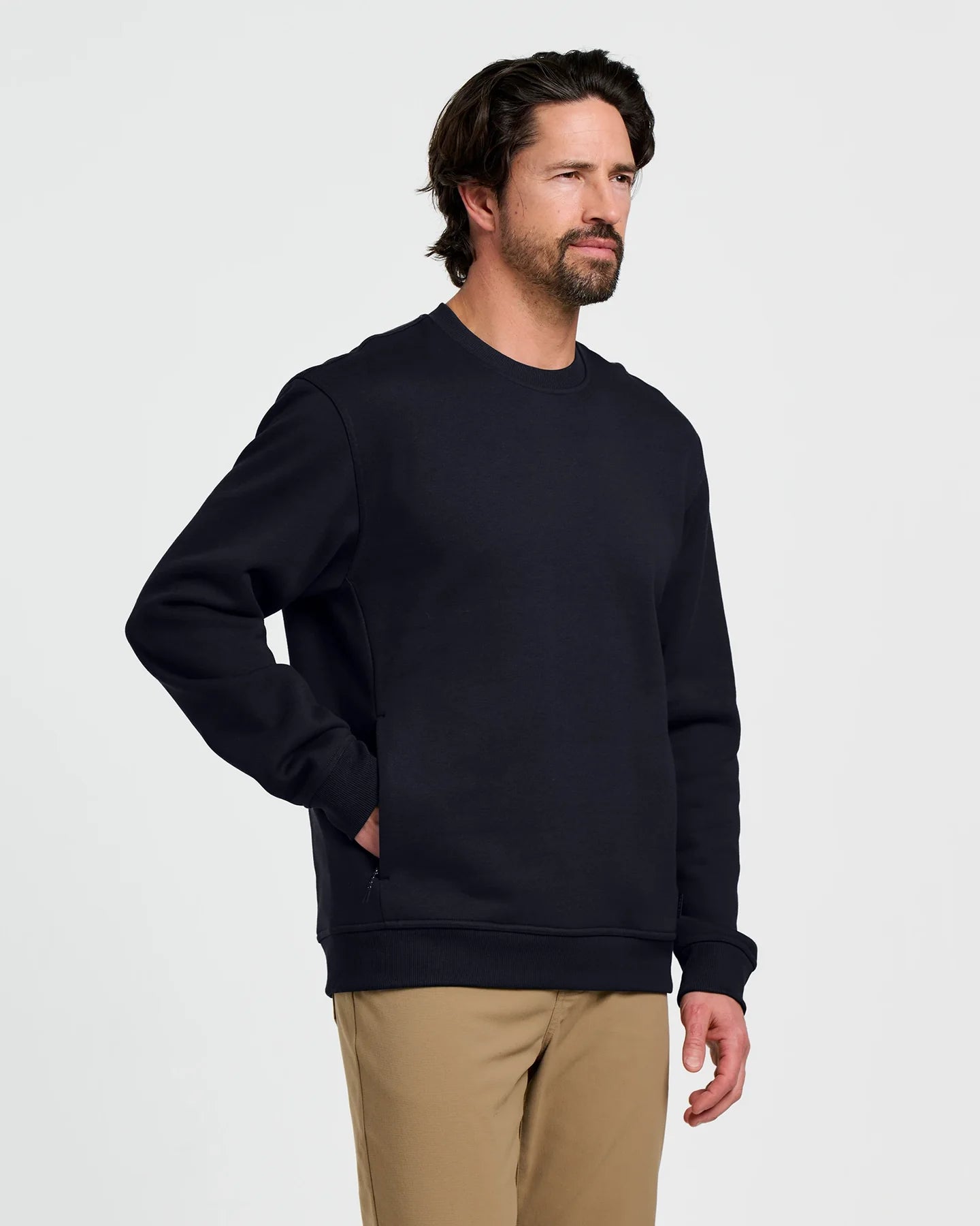 Free Fly Men's Bamboo Northcoast Fleece Crew in Black