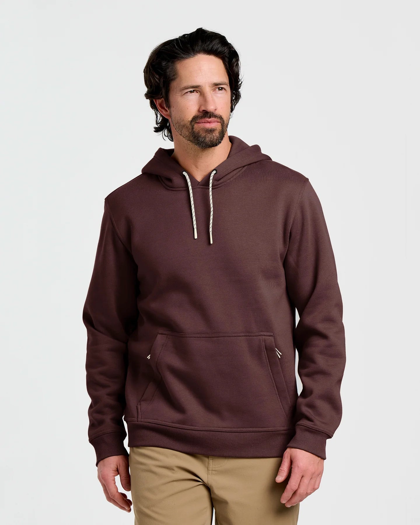 Free Fly Men's Bamboo Northcoast Fleece Pullover Hoodie in Chestnut