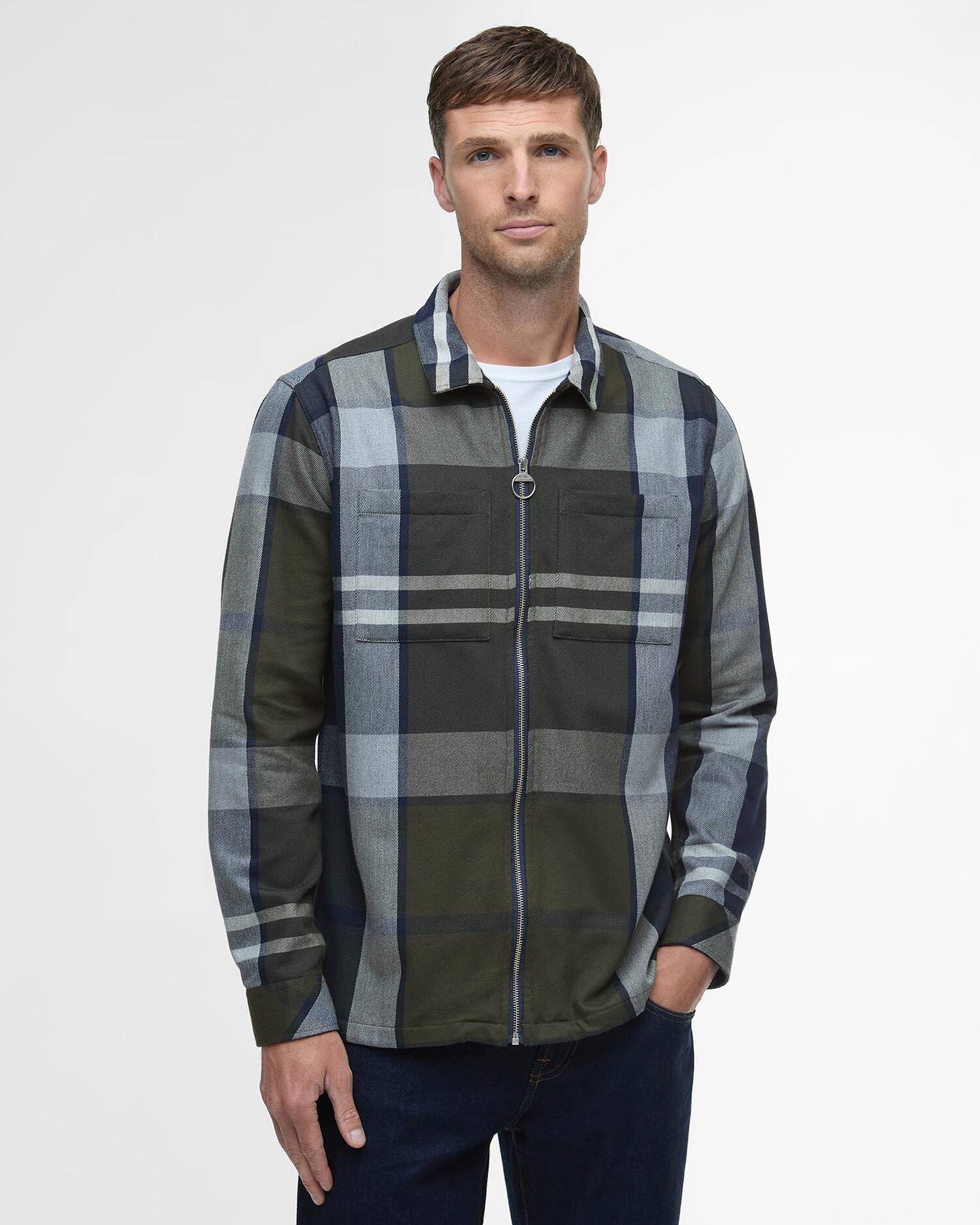 Barbour Lannich Tartan Overshirt in Fernwood Tartan