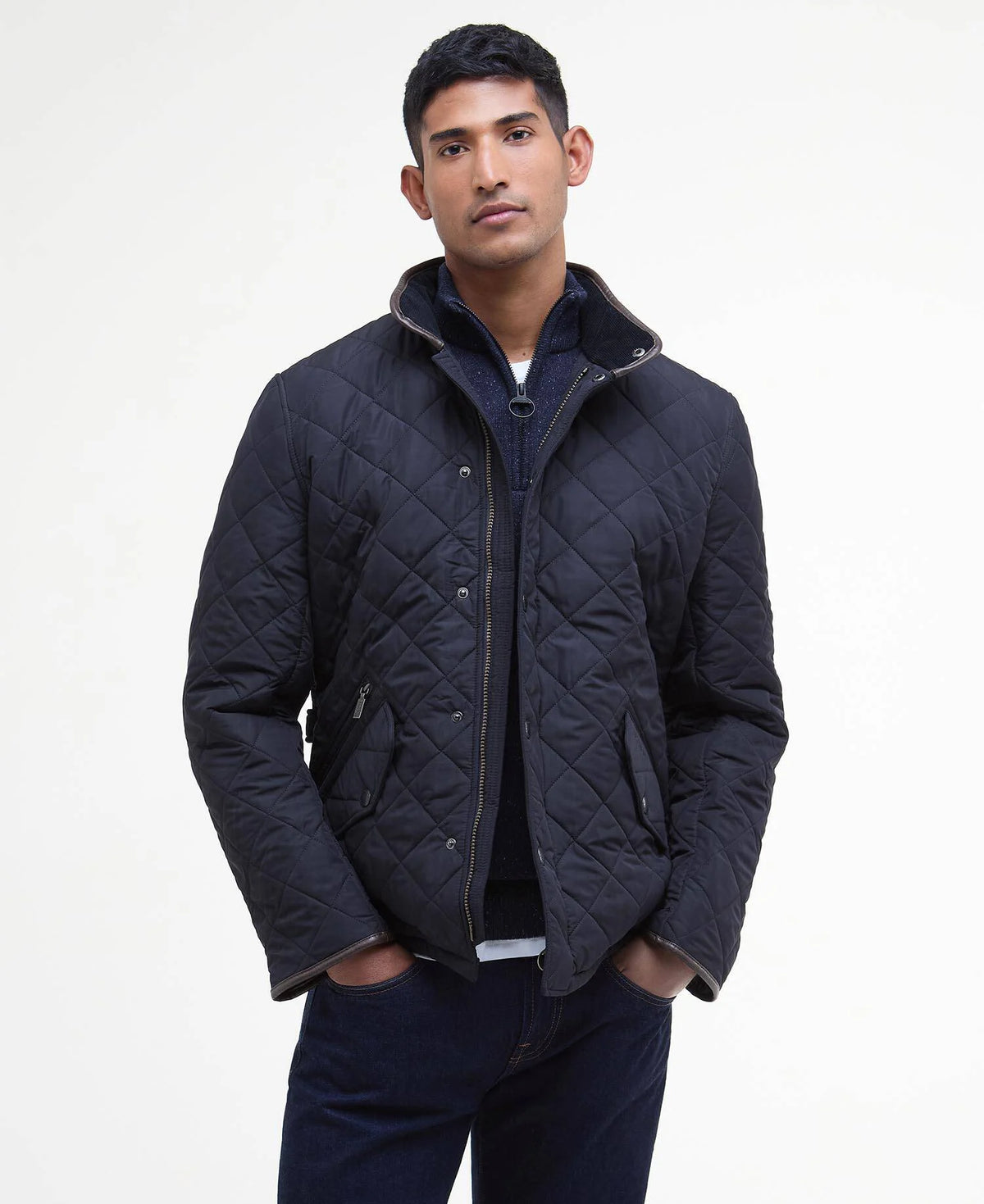 Barbour Powell Quilted Jacket in Navy