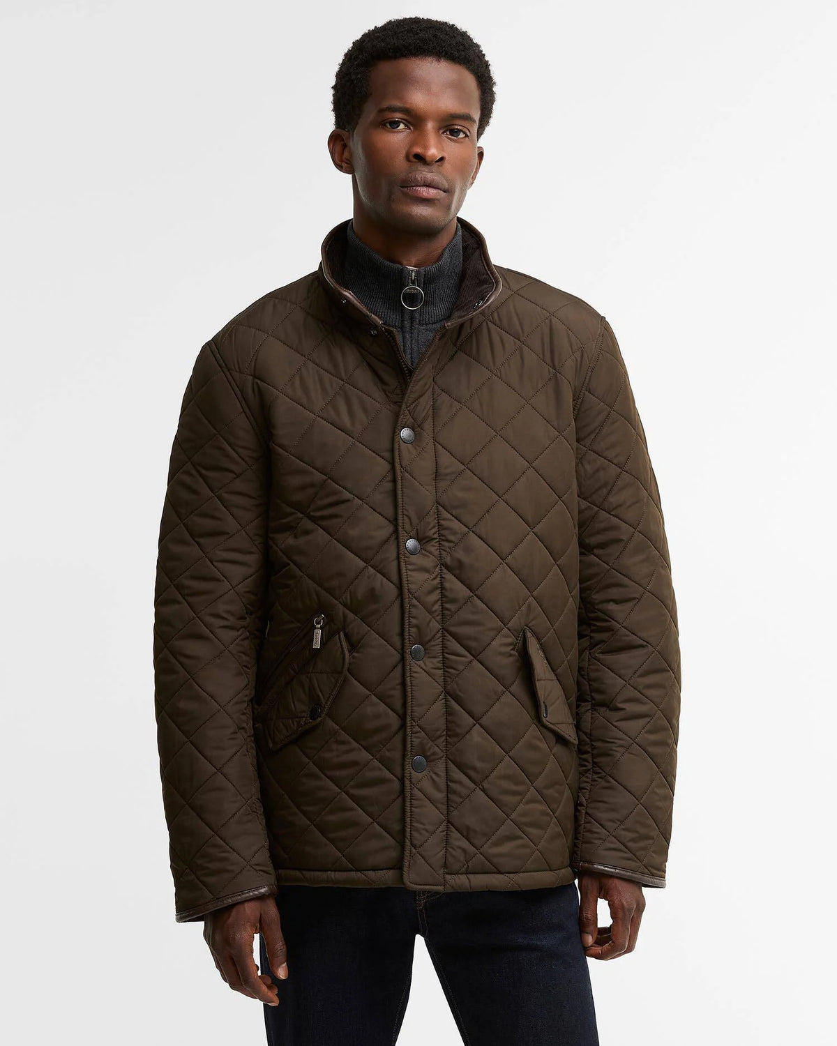 Barbour Powell Quilted Jacket in Olive