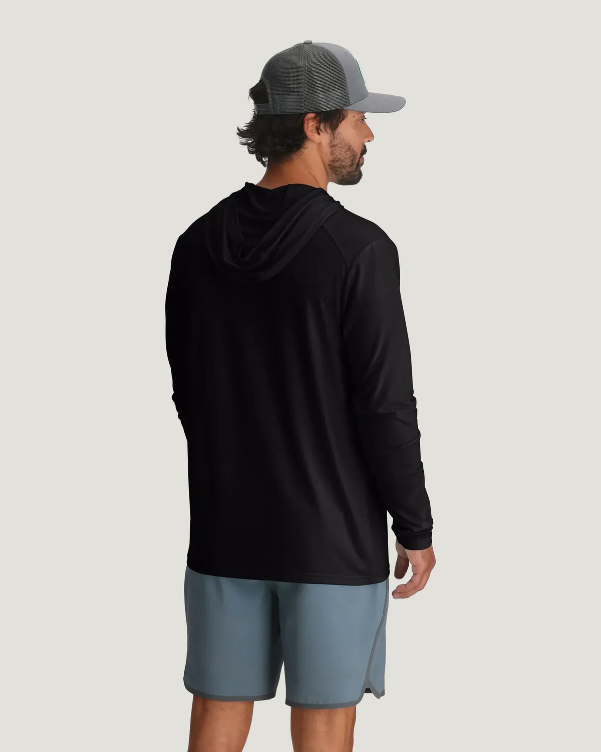 Free Fly Men's Bamboo Shade Hoodie in Black