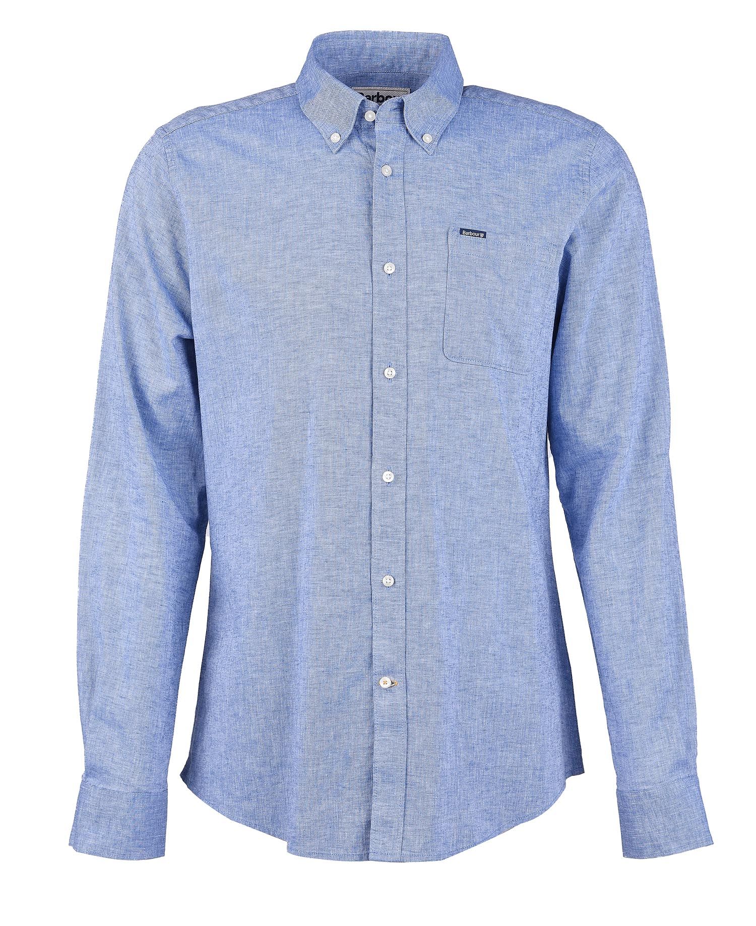 Barbour Nelson Tailored Long-Sleeved Shirt in Blue