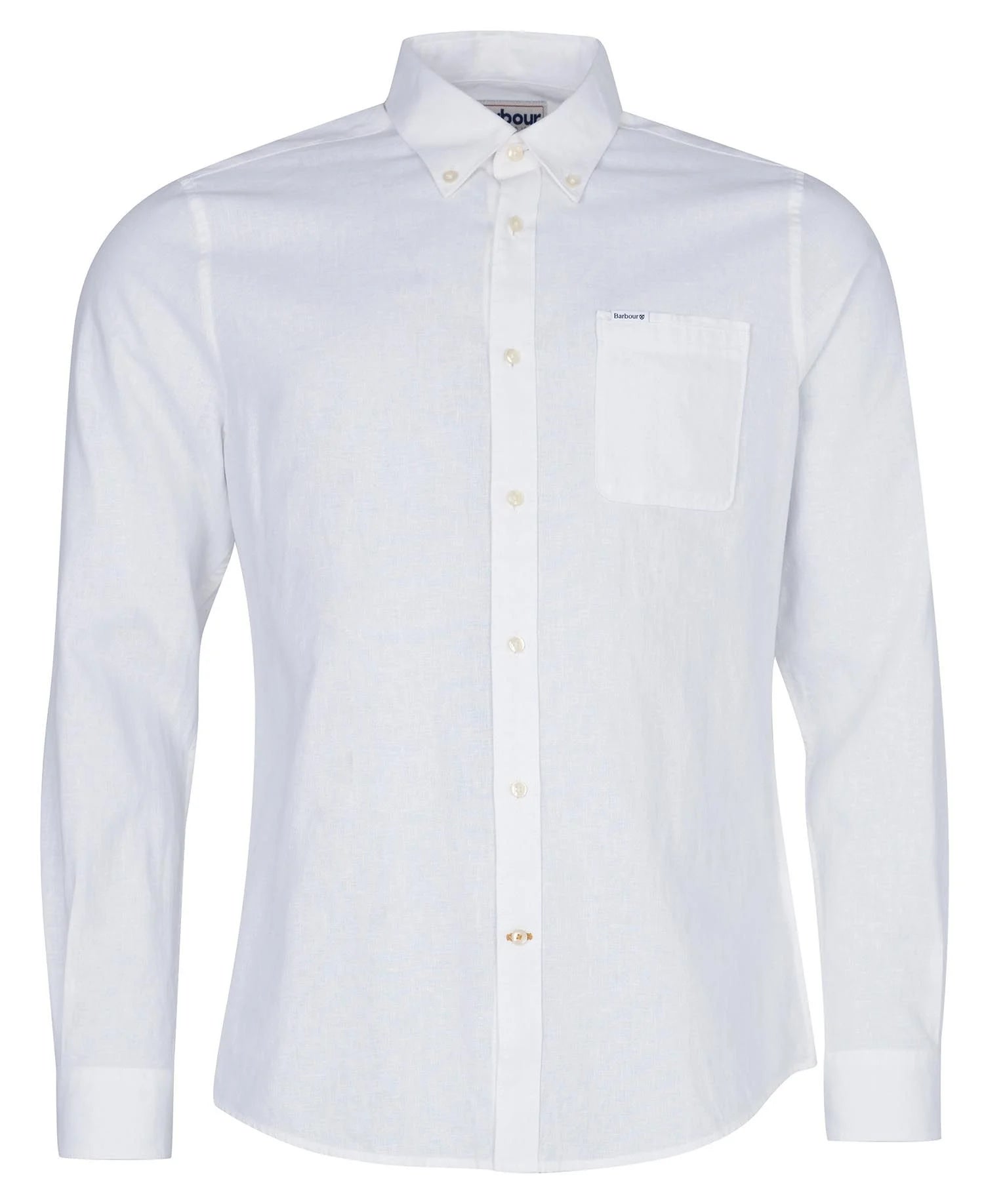 Barbour Nelson Tailored Long-Sleeved Shirt in White