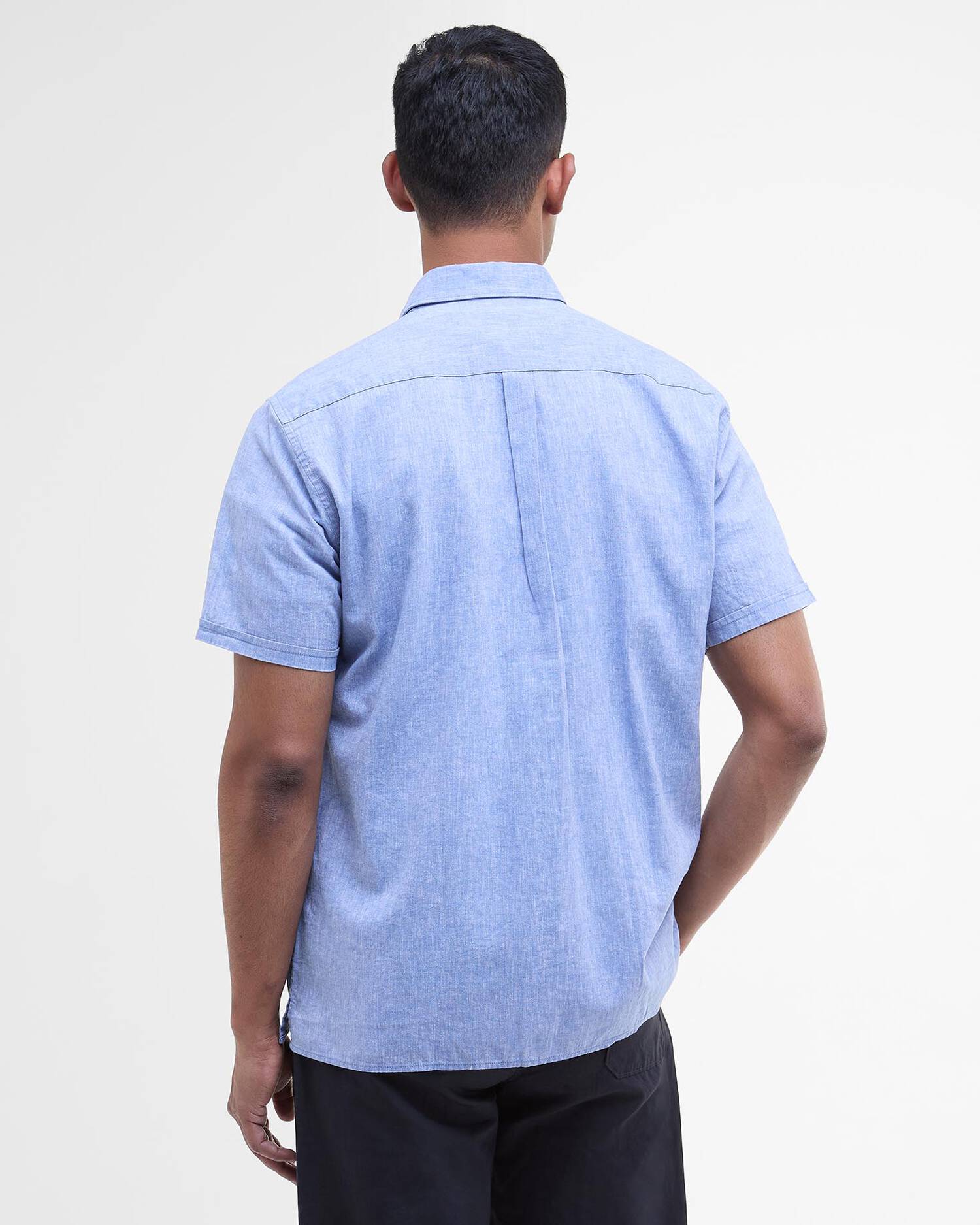 Barbour Nelson Regular Short-Sleeved Shirt in Blue