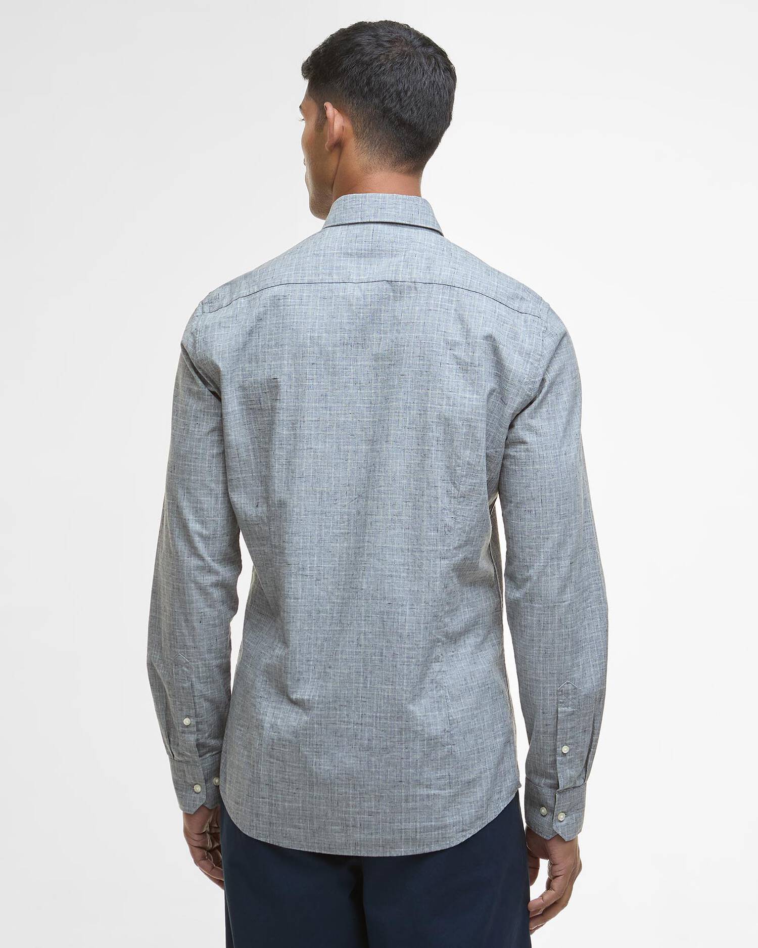 Barbour Wester Slub Tailored Shirt in Chambray