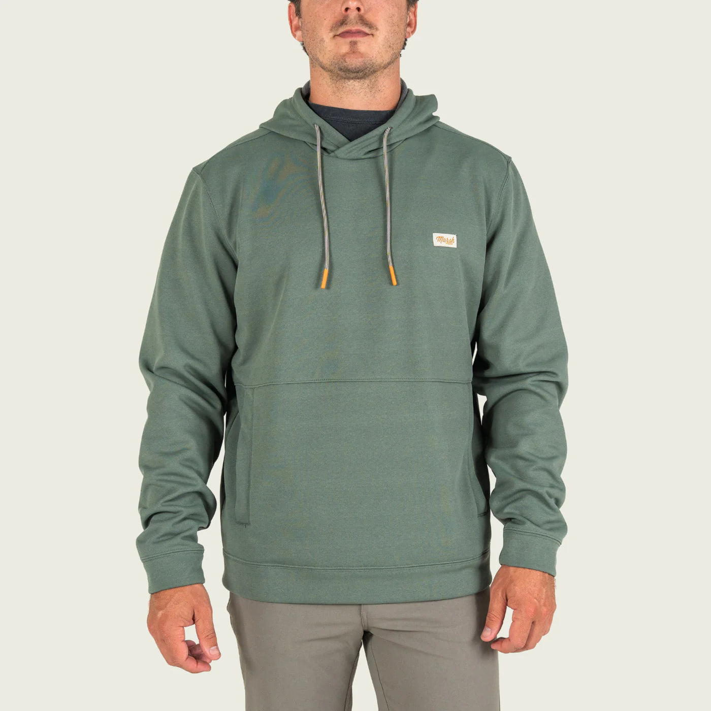 Marsh Nor'easter Hoodie in Light Olive Heather