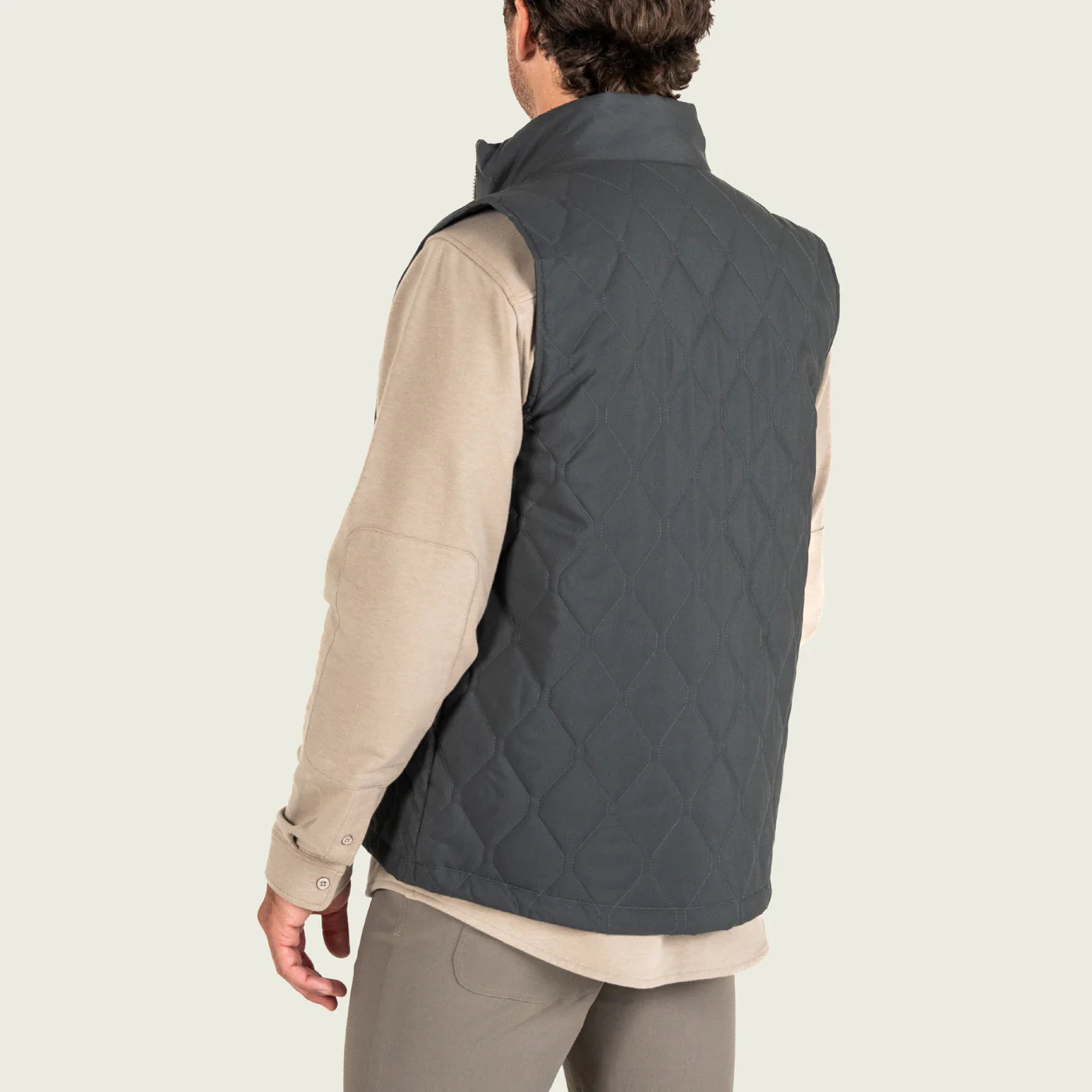 Marsh Barnwell Puff Full Zip Vest in Ash