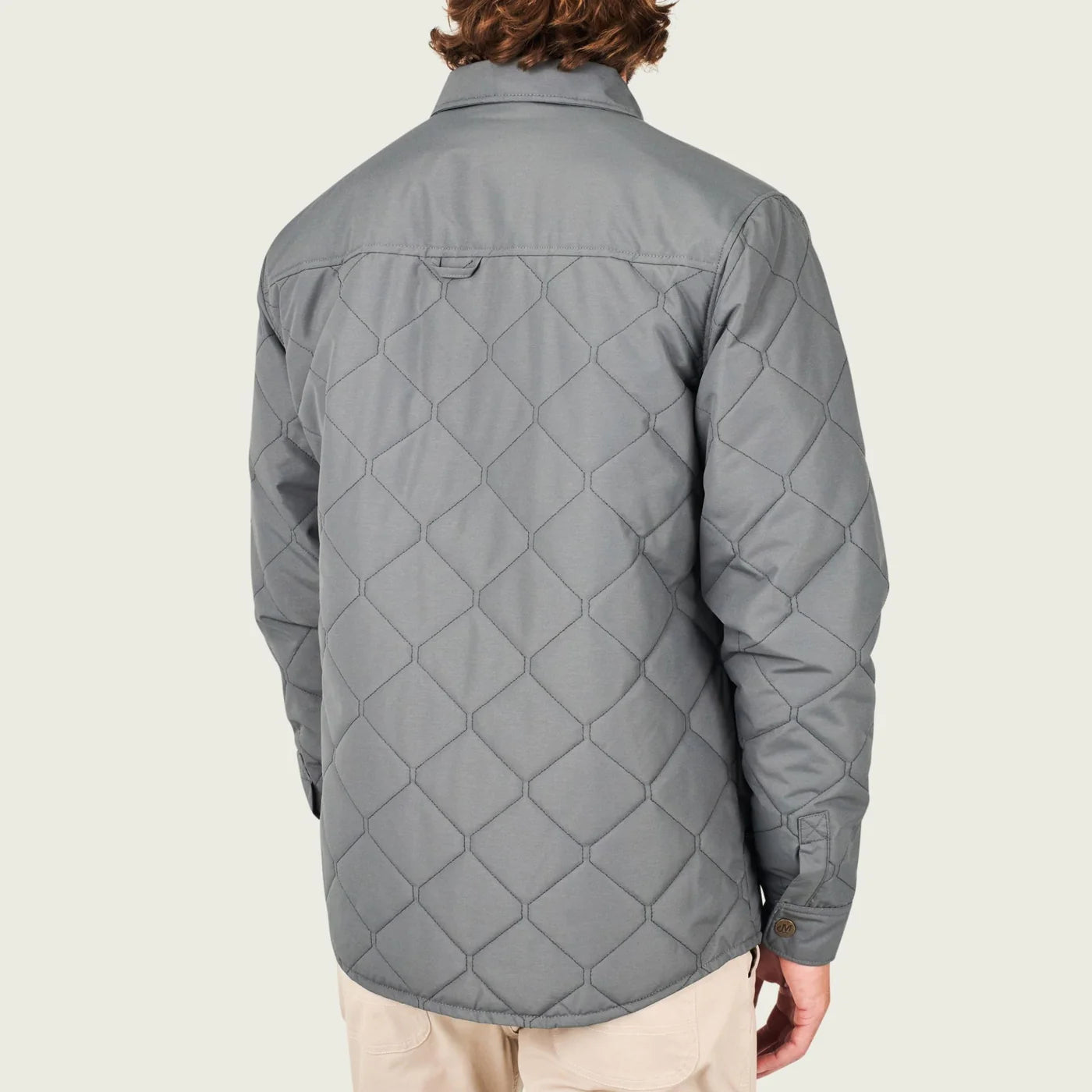 Marsh Saluda Puff Shacket in Charcoal