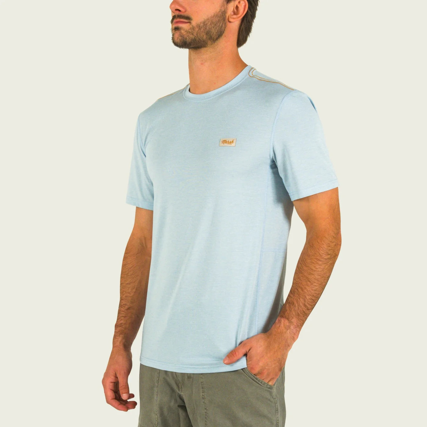 Marsh High Noon Tech Tee in Angel Falls Heather