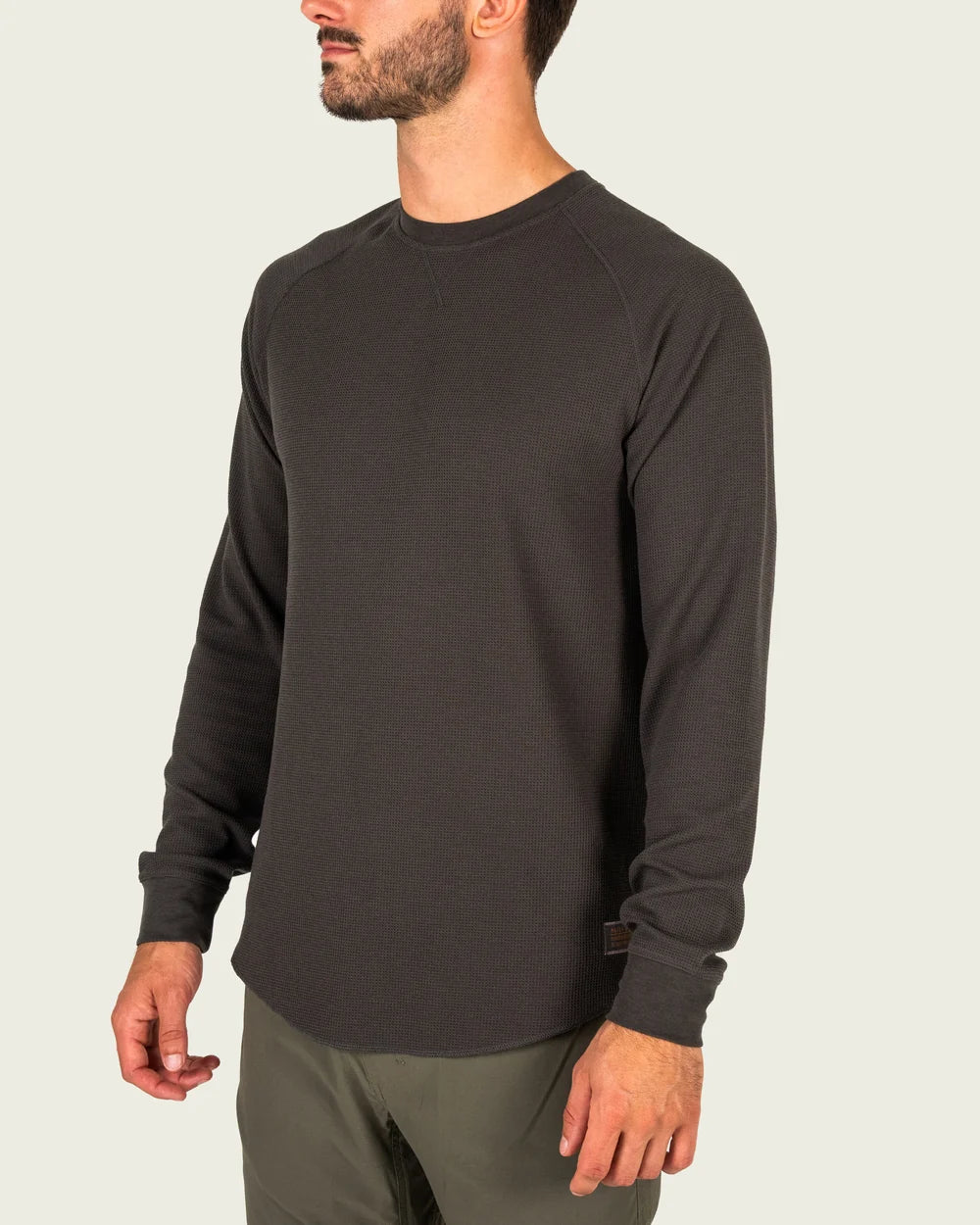 Marsh Surfside Waffle Shirt in Raven