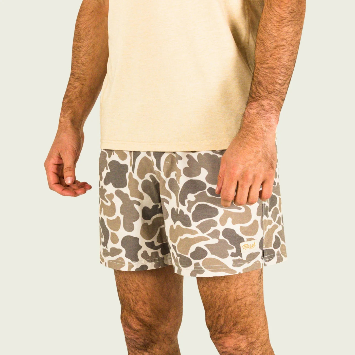 Marsh Fulton 6" Volley Short in Khaki Mallard Camo