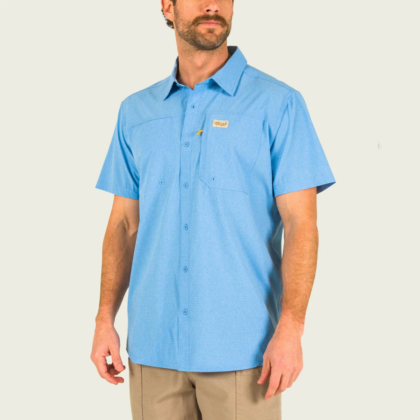Marsh Lenwood Short Sleeve Shirt in Angel Falls