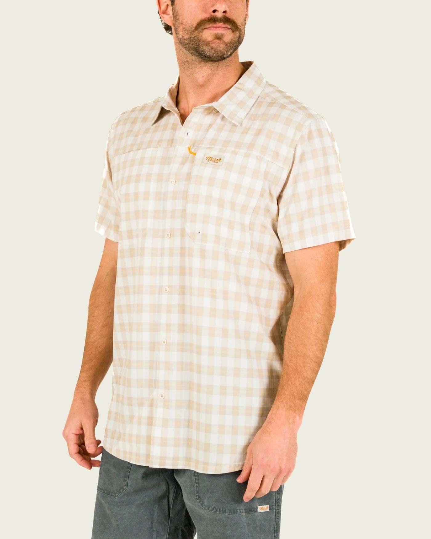 Marsh Lenwood Hagood Short Sleeve Shirt in Castle Wall