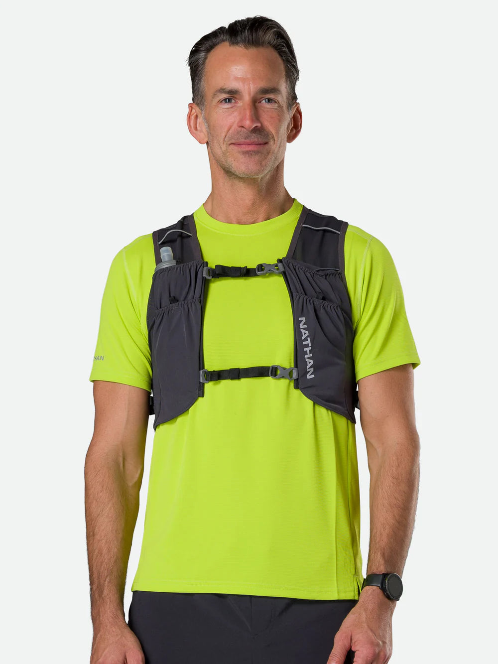 Nathan Pinnacle FeatherLite 1.5 Liter Hydration Vest in Charcoal/Reflective Silver