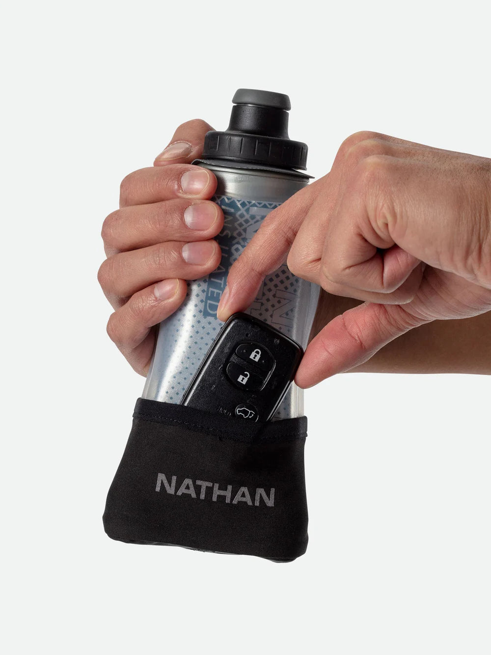 Nathan 12oz QuickSqueeze Lite Insulated Handheld in Black/Marine Blue