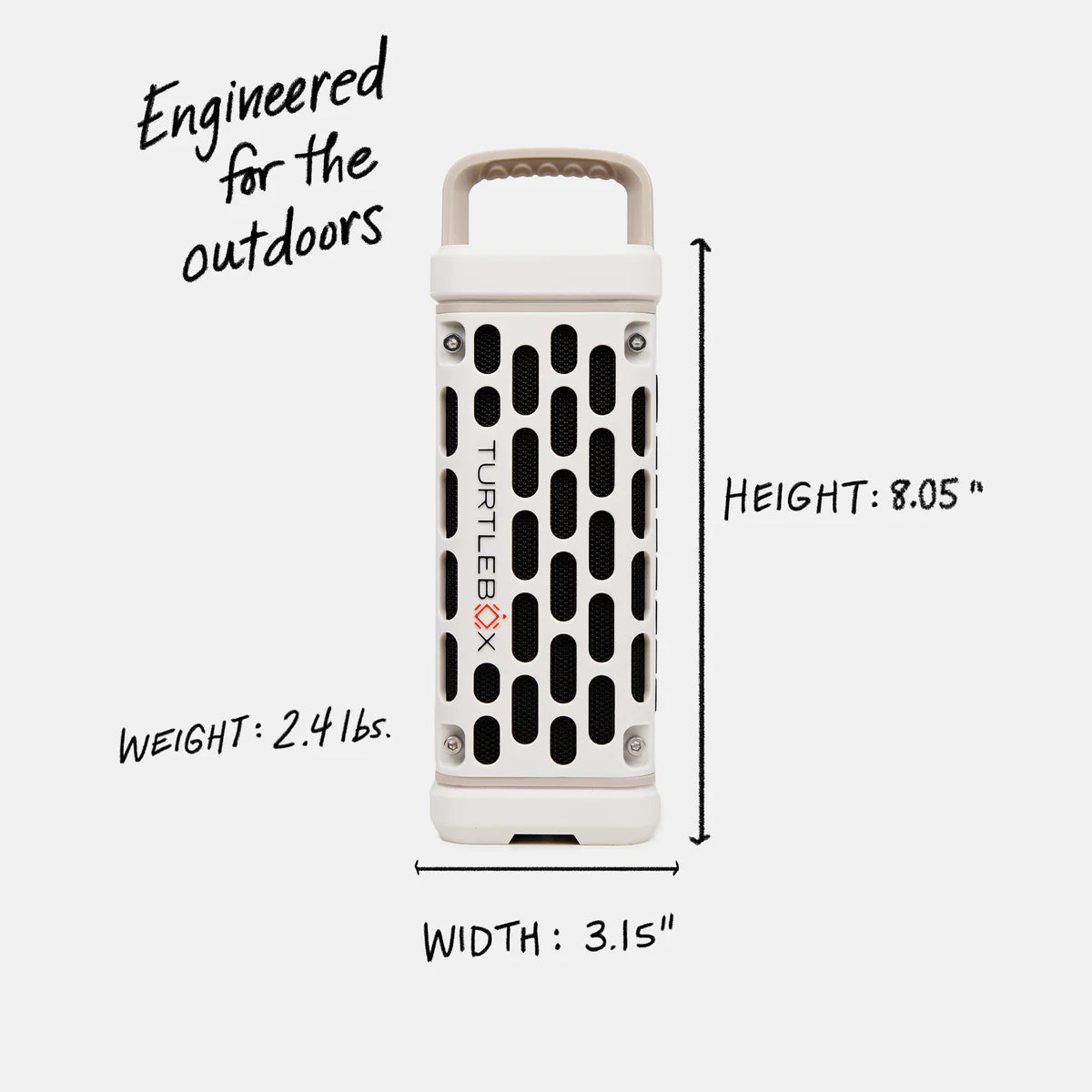 Turtlebox Outdoor Bluetooth Waterproof Ranger Speaker in Ivory