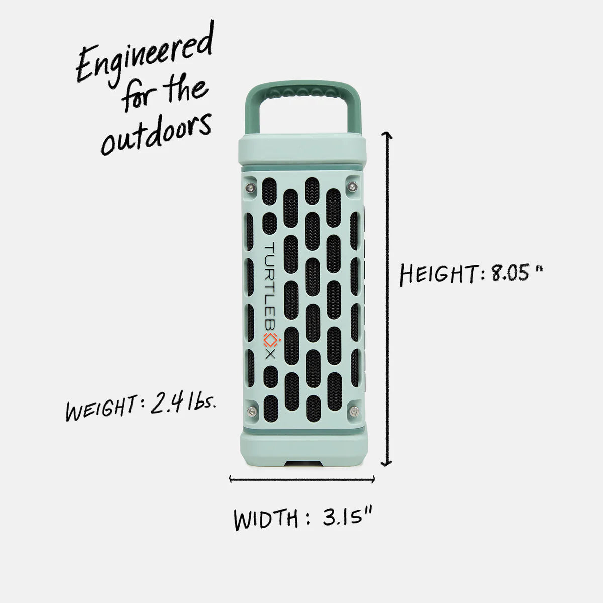 Turtlebox Outdoor Bluetooth Waterproof Ranger Speaker in River Rock