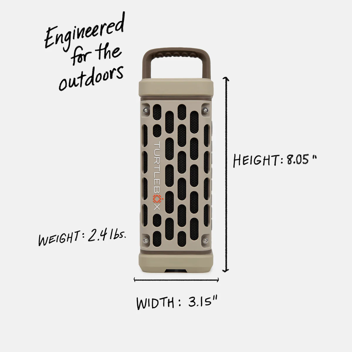 Turtlebox Outdoor Bluetooth Waterproof Ranger Speaker in Tan