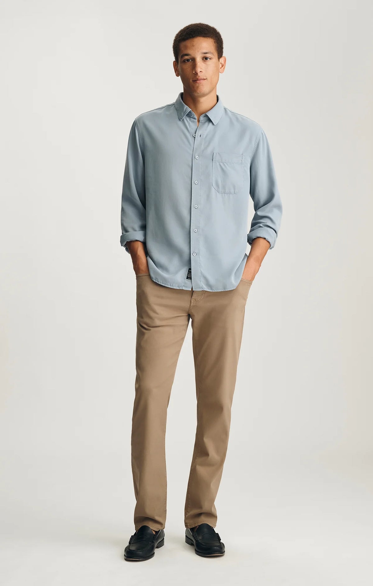 Mavi Men's Zach Straight Leg Pants Regular Rise | Shitake Luxe Twill