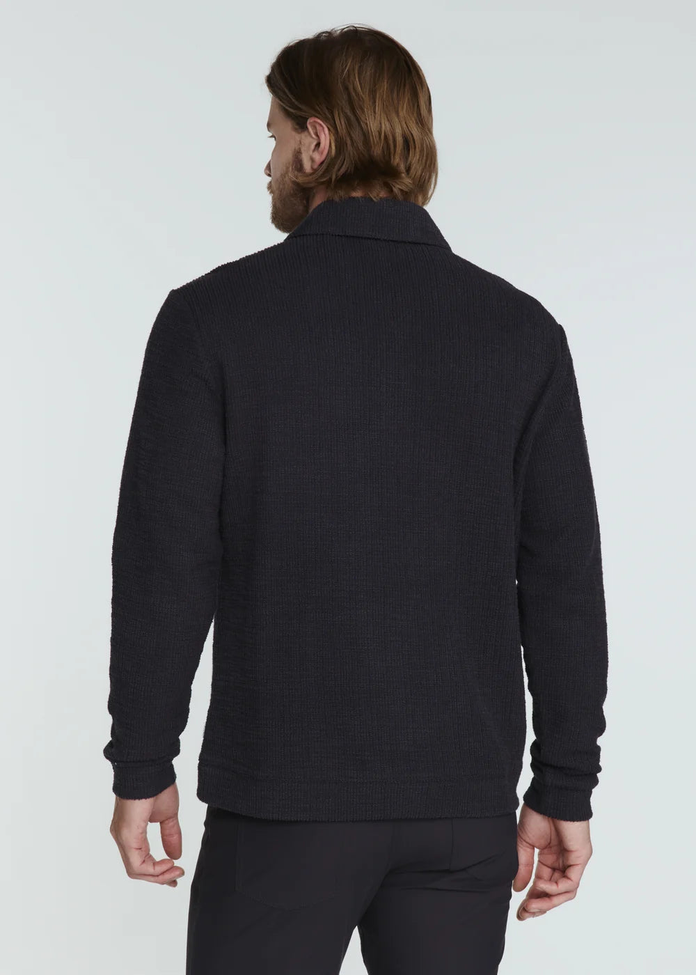 7DIAMONDS Monterey Textured Quarter Zip Pullover in Bark