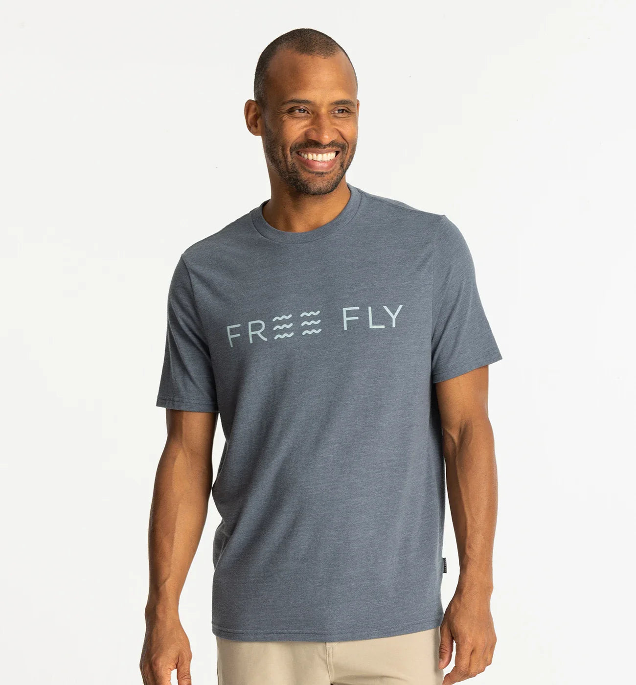 Free Fly Straightaway Tee in Storm Cloud