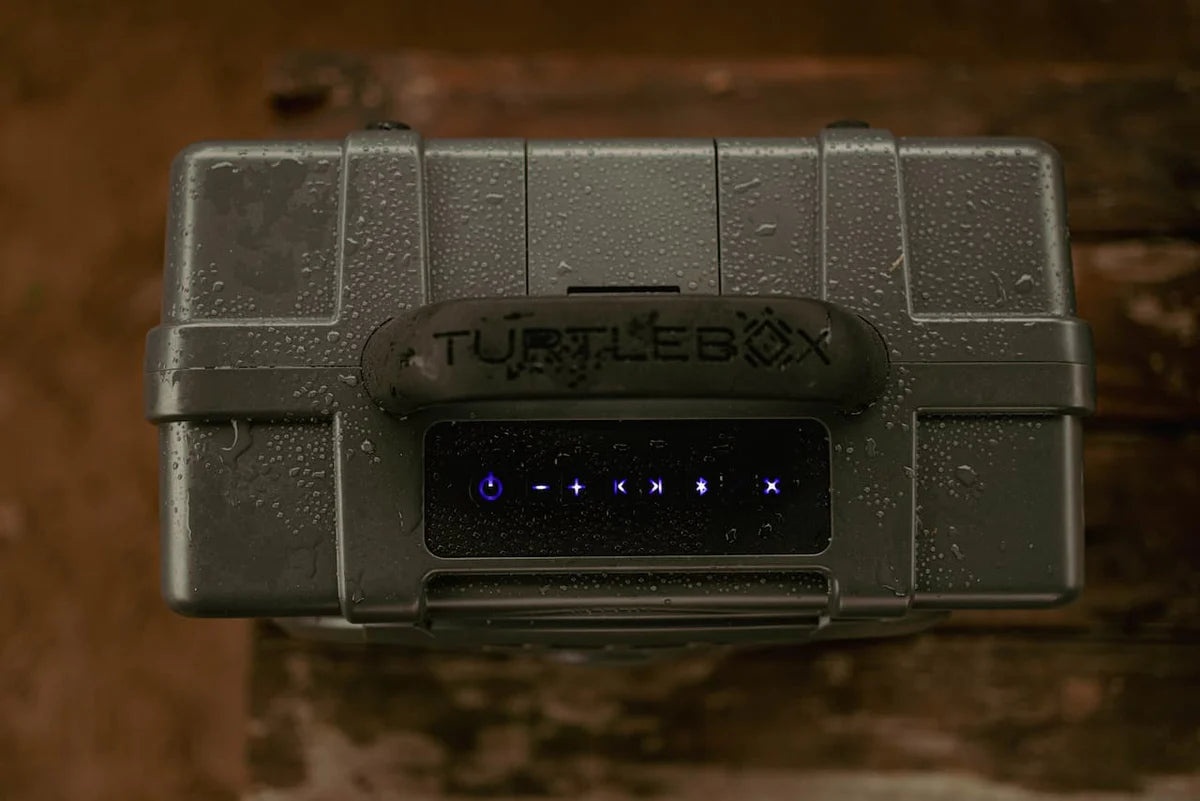 Turtlebox Outdoor Bluetooth Waterproof Gen 3 Portable Speaker in Gray/Black