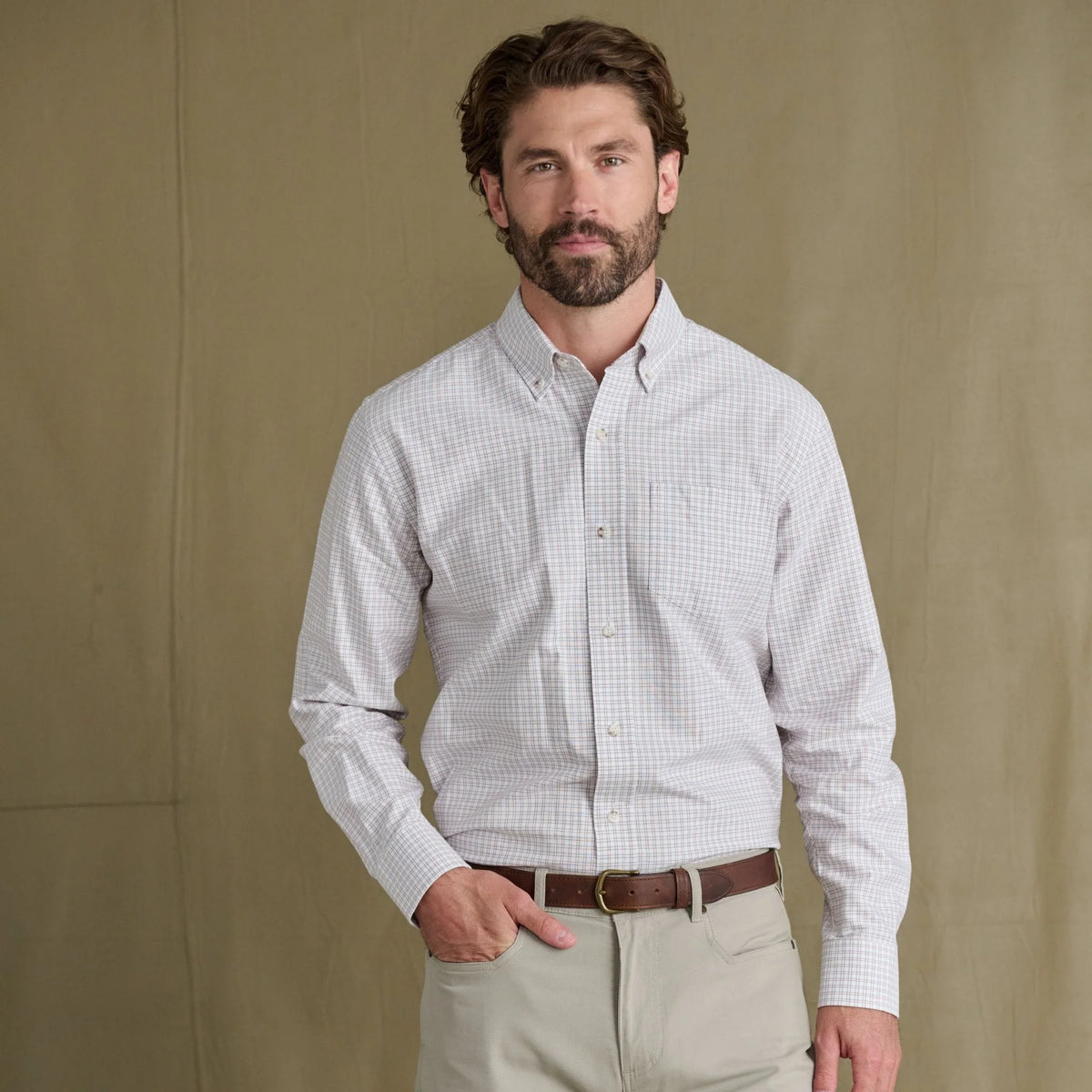 Tom Beckbe Culver Oxford Shirt in Quarry