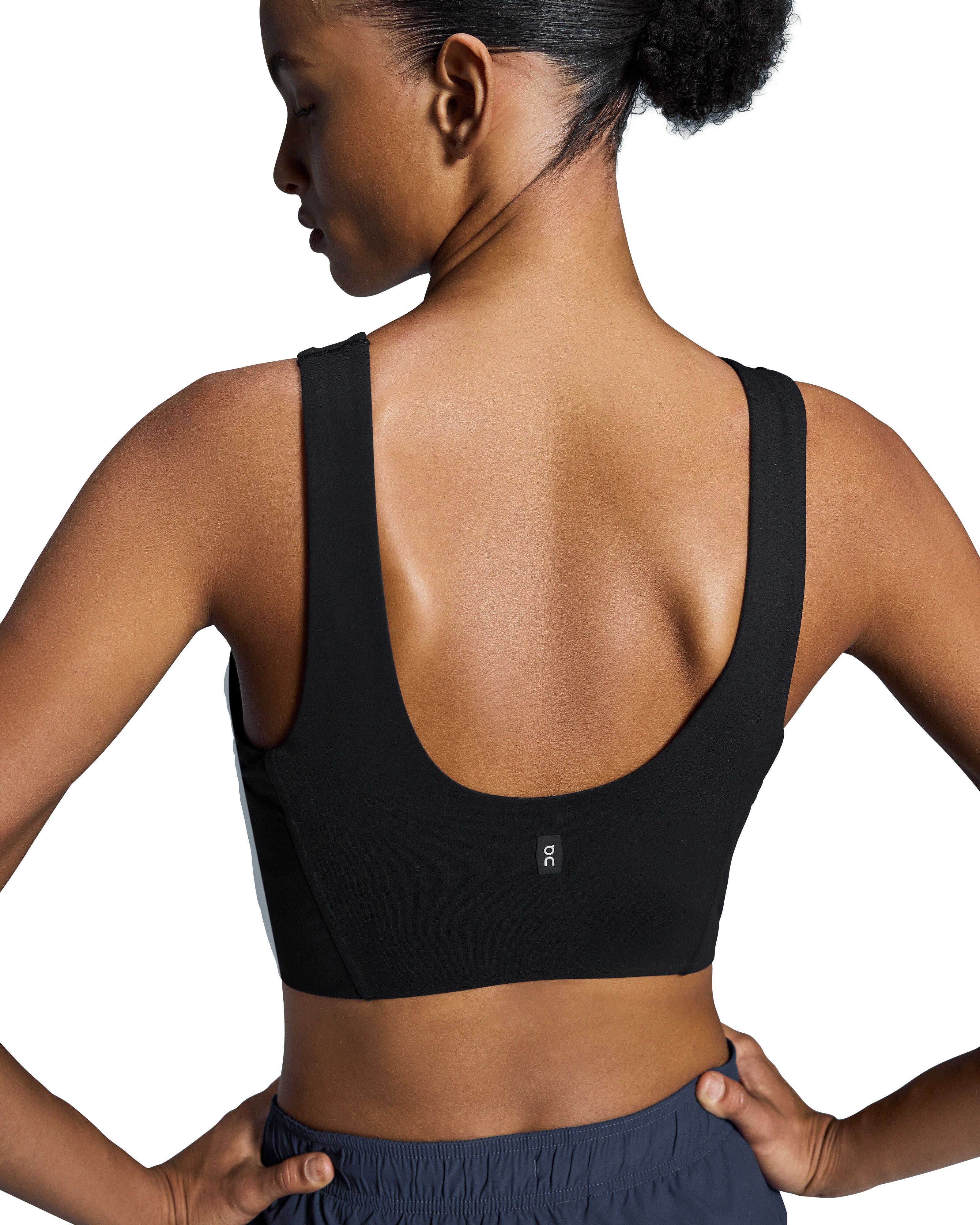 On Women's Core 2-in-1 Crop Top in Black