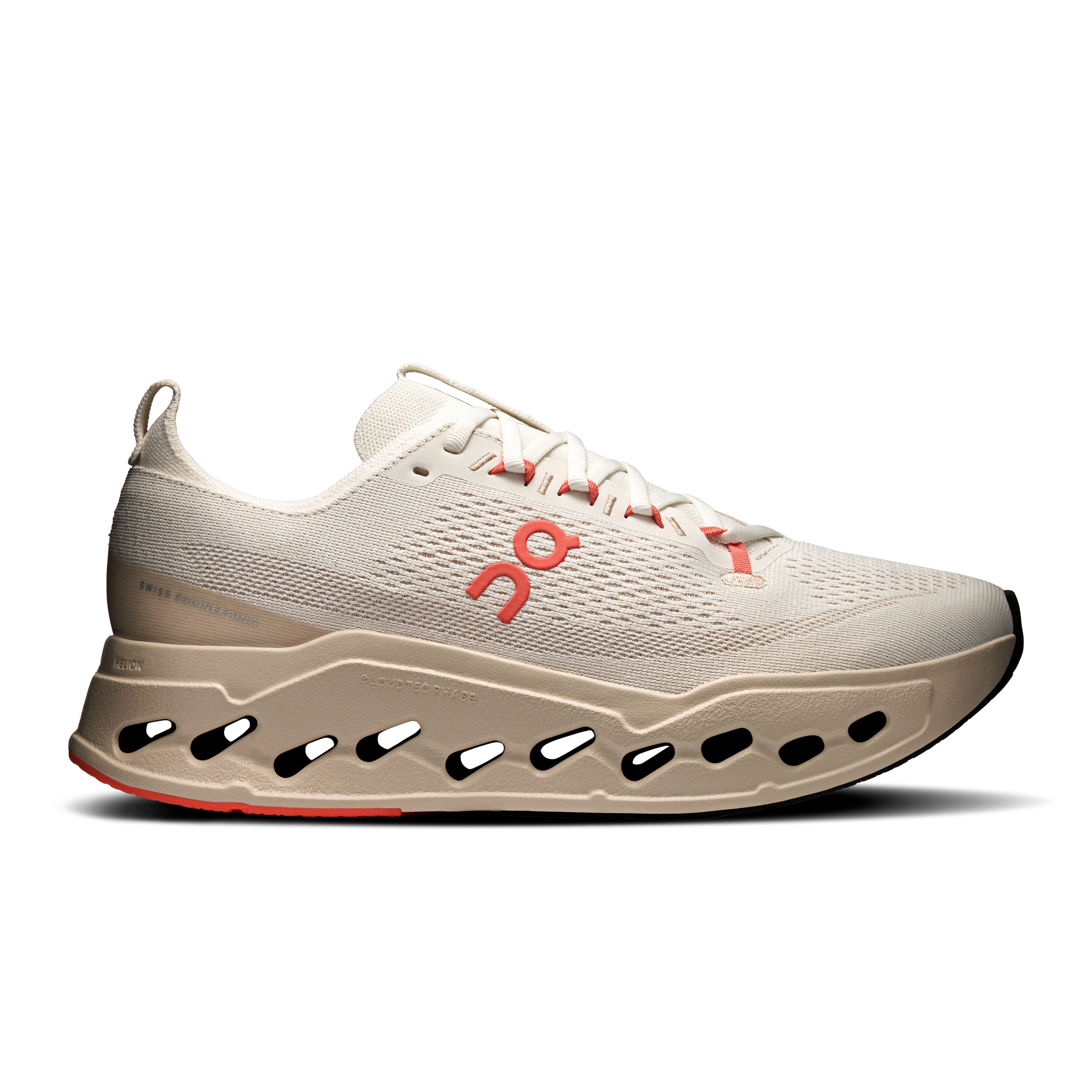 Women's On Cloudsurfer Max Running Shoe in Ivory | Salmon