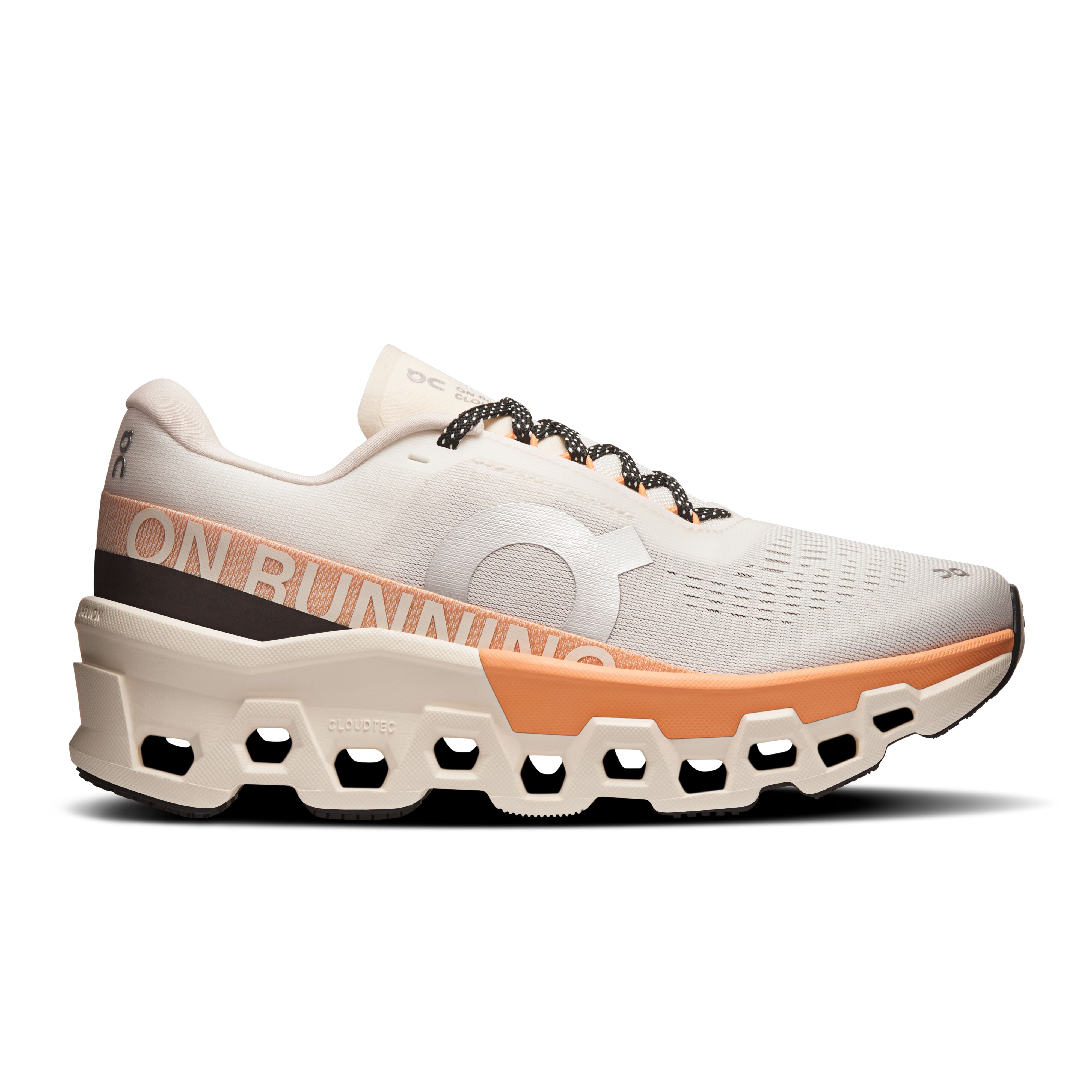 Women's On Cloudmonster 2 Running Shoe in Ivory | Tangerine