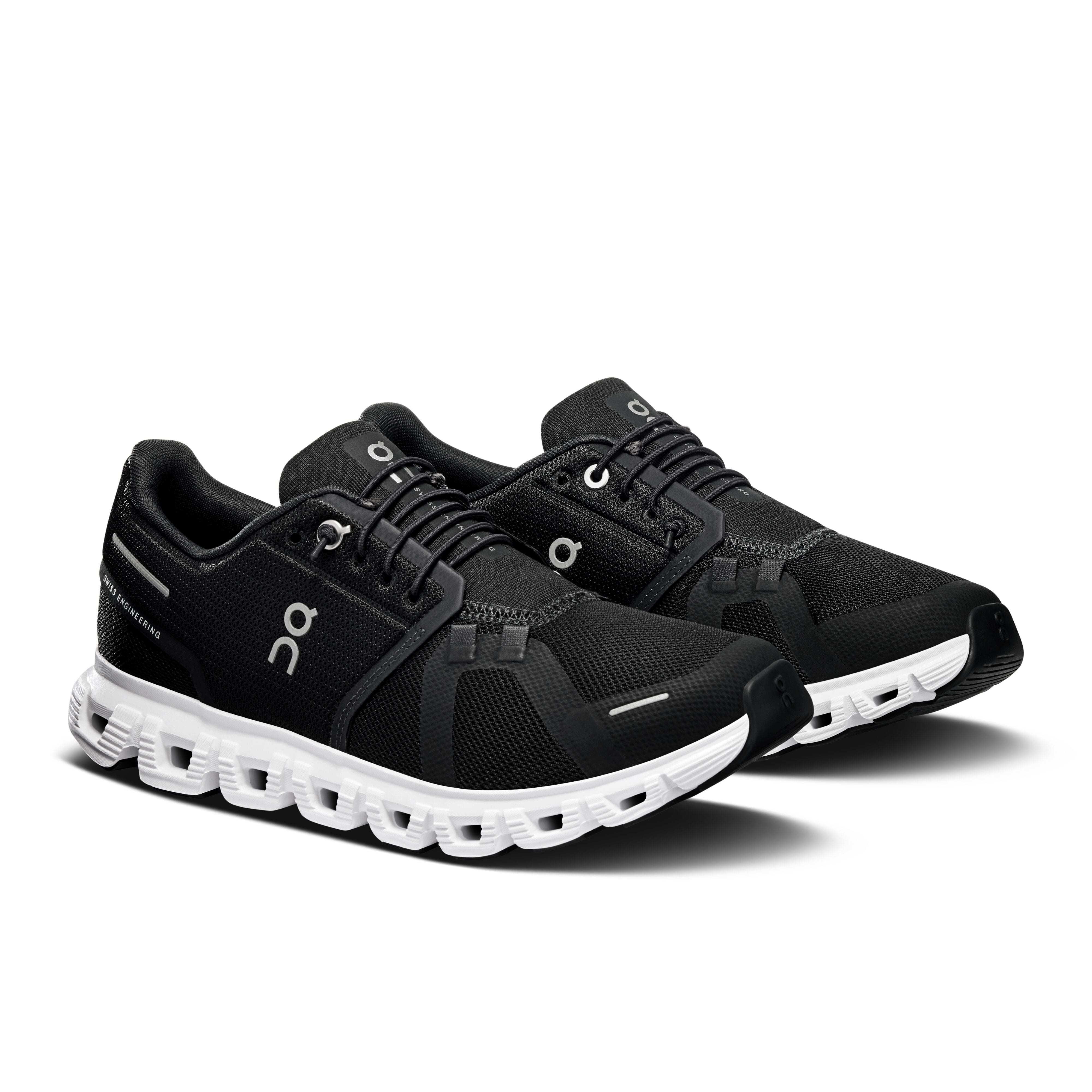 Women's On Cloud 6 Running Shoe in Black | White