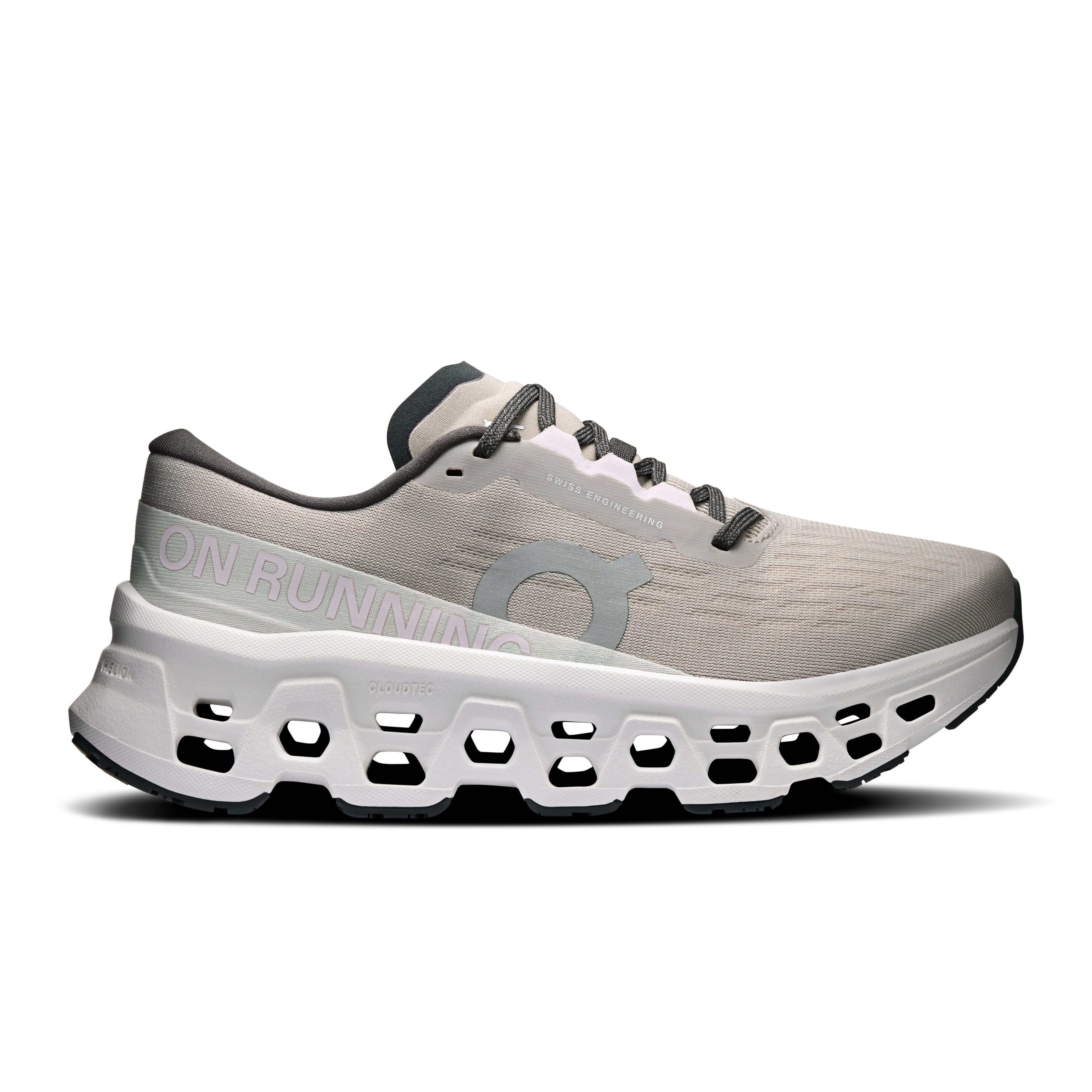 On Women's Cloudmonster 3 Running Shoe in Truffle | Ivory