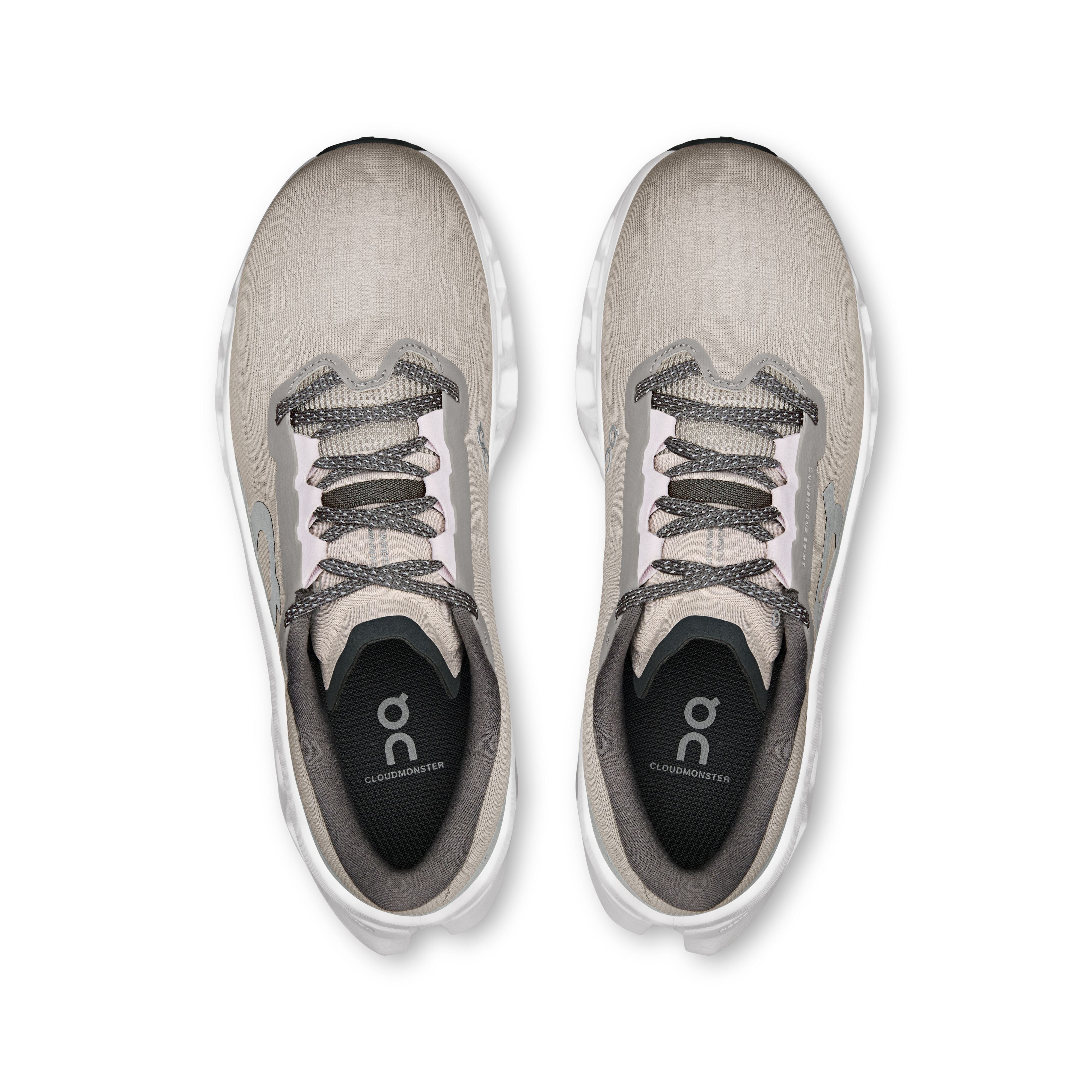 On Women's Cloudmonster 3 Running Shoe in Truffle | Ivory