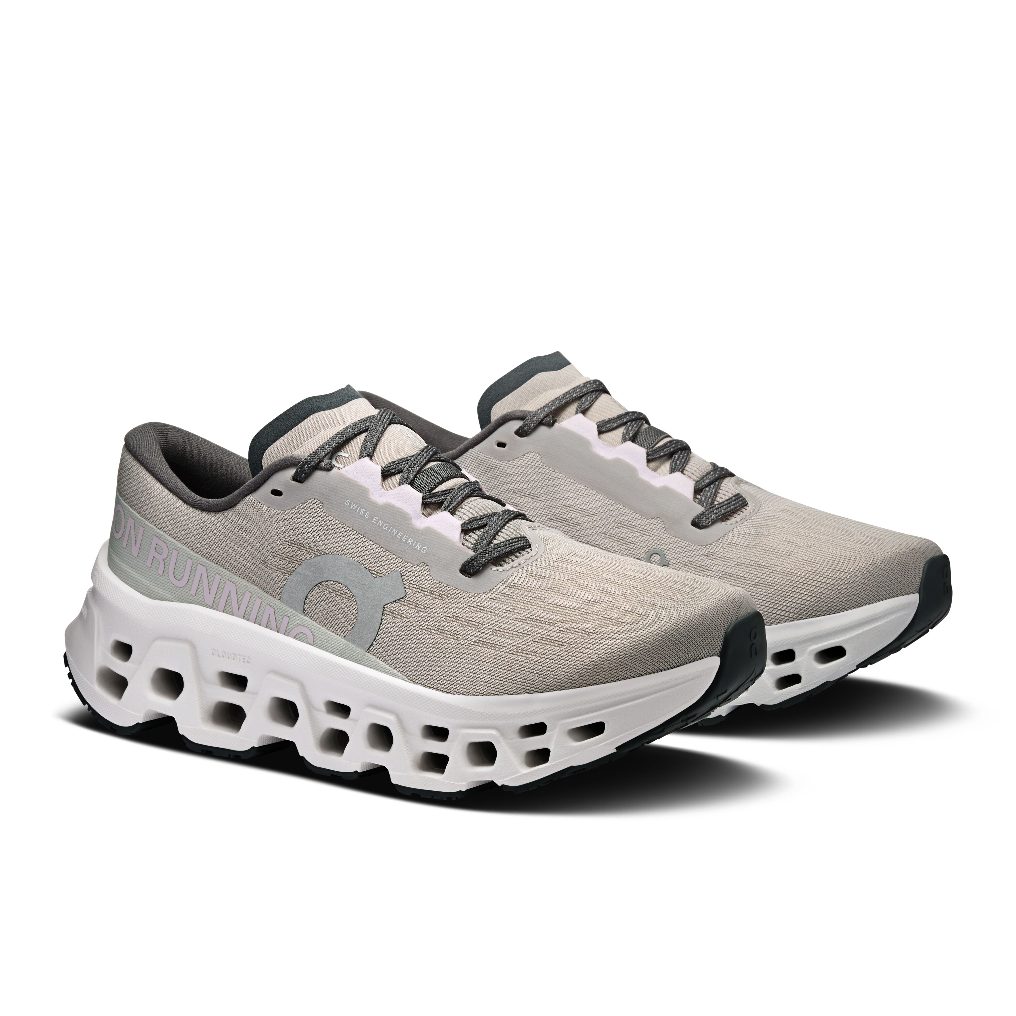 On Women's Cloudmonster 3 Running Shoe in Truffle | Ivory
