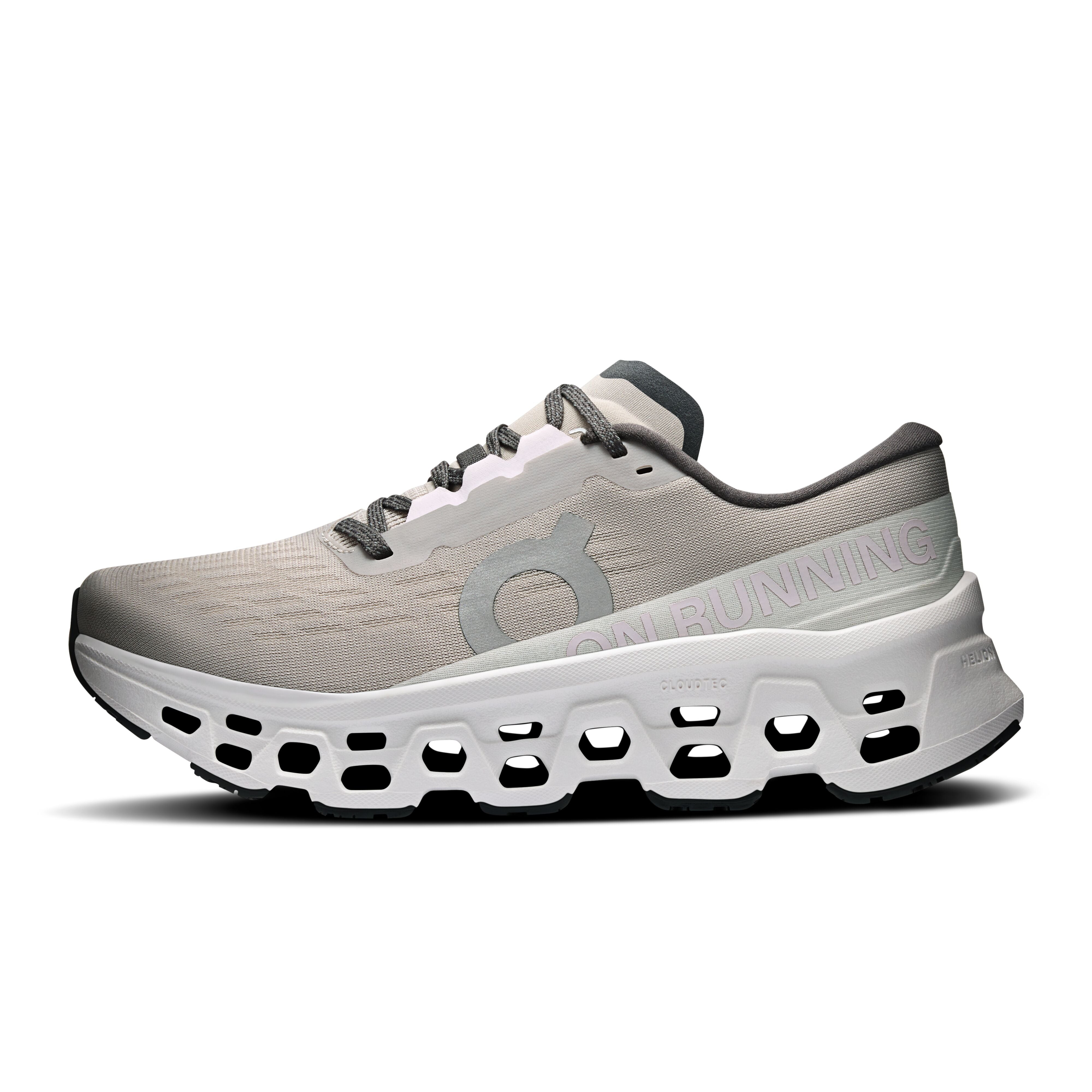 On Women's Cloudmonster 3 Running Shoe in Truffle | Ivory