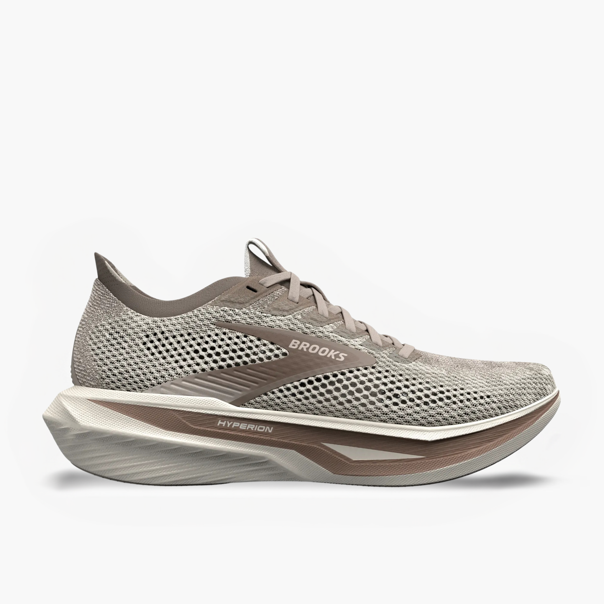 Women's Brooks Hyperion 3 Road Running Shoe in Coconut/Bronze/Mushroom