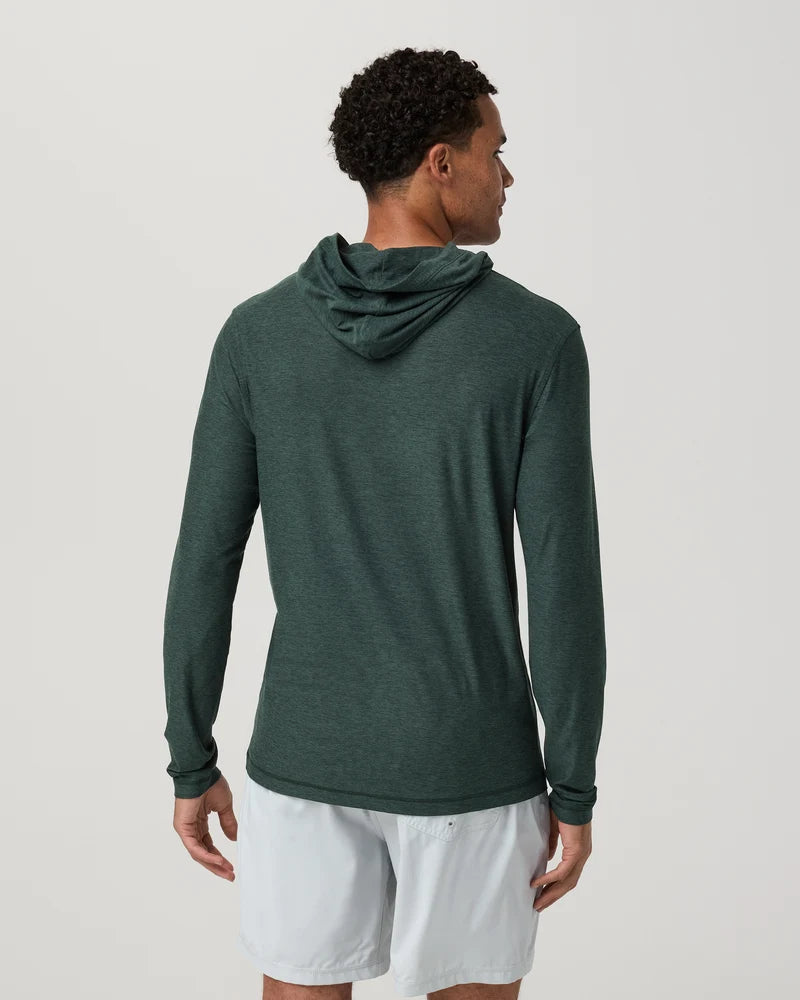 vuori Men's Strato Tech Hoodie in Hemlock Heather