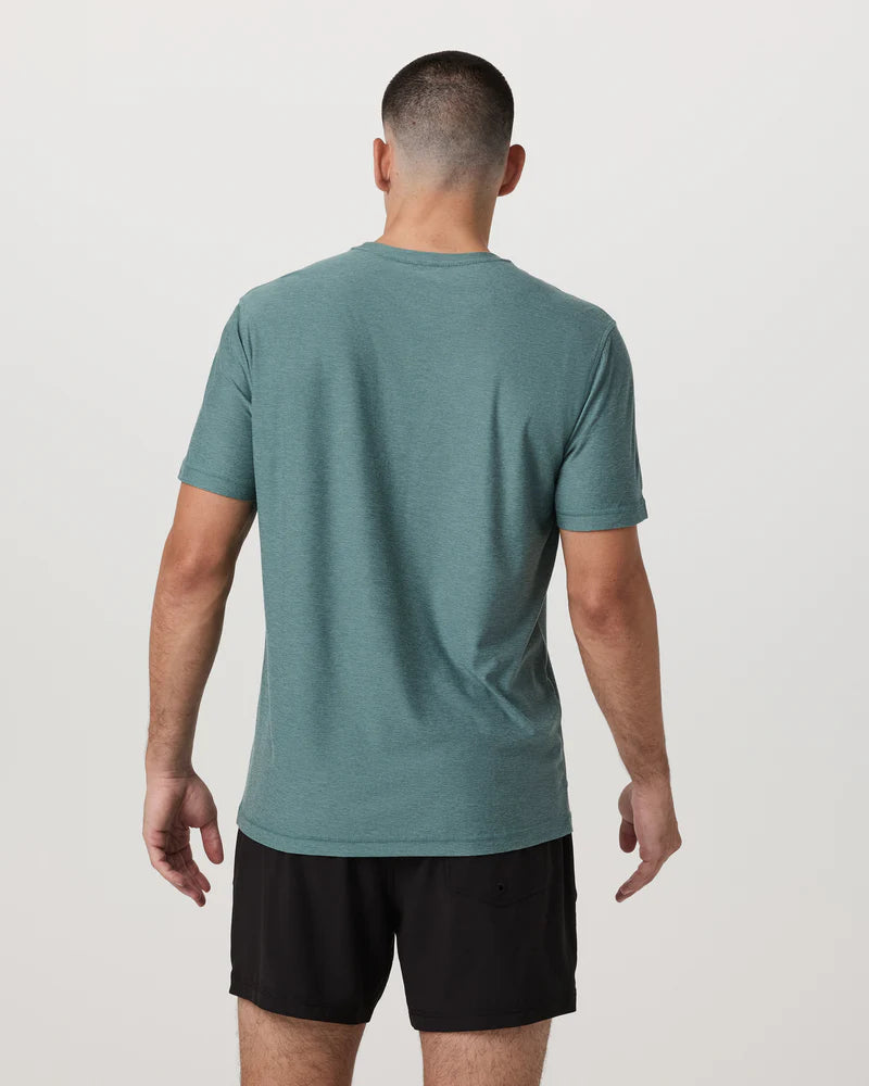 vuori Men's Strato Tech Tee in Bluegrass Heather