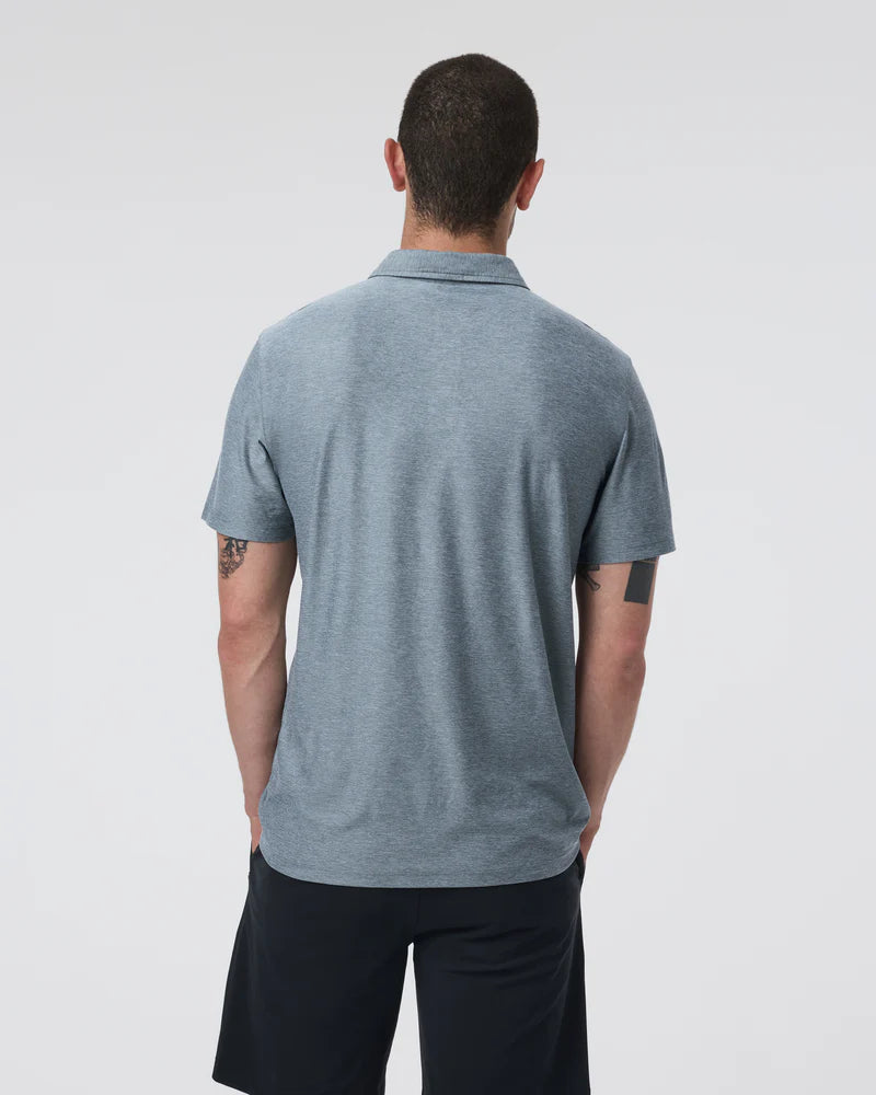 vuori Men's Strato Tech Polo in Mist Heather