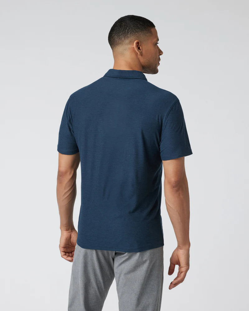 vuori Men's Strato Tech Polo in Navy Heather